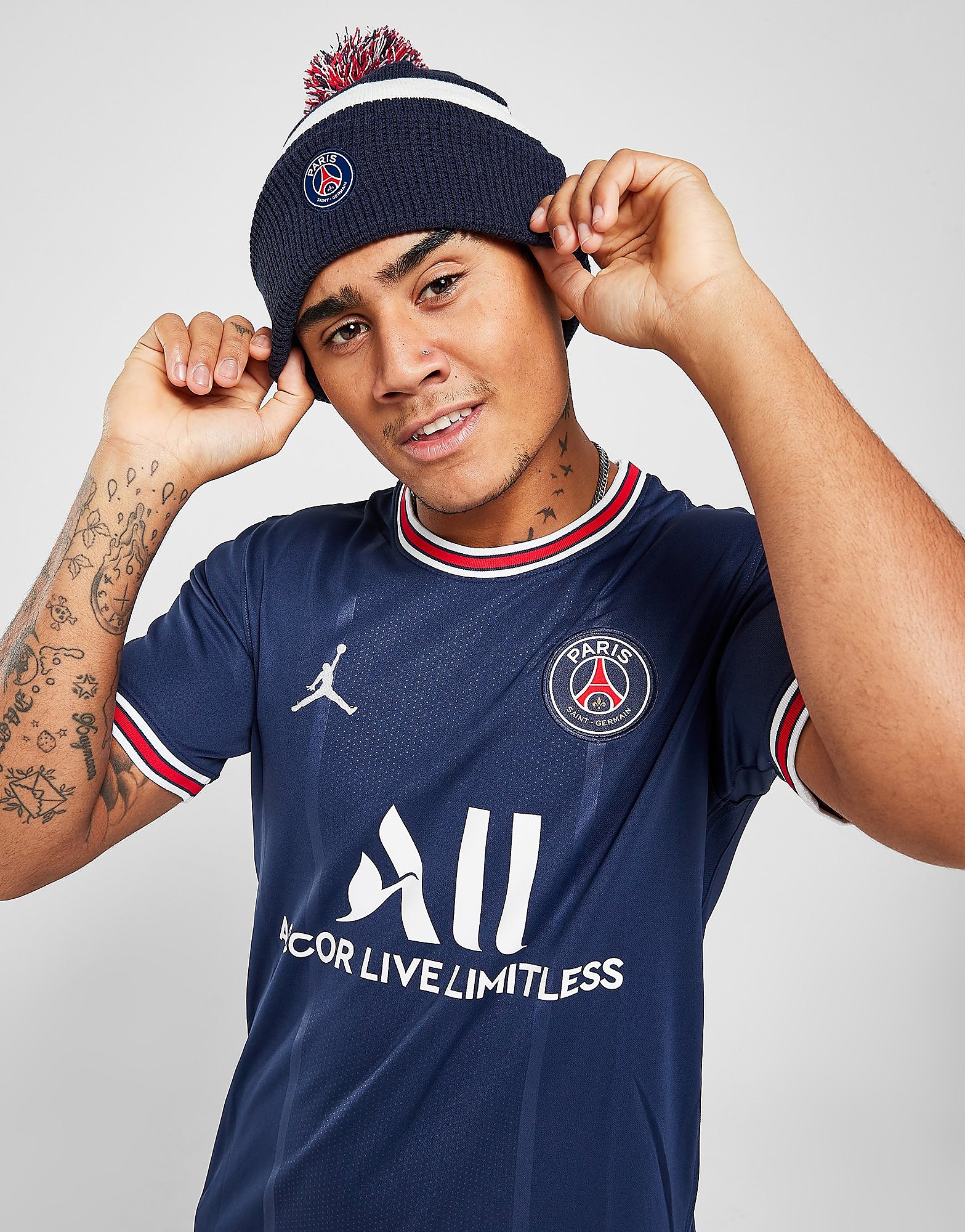 Nike Paris Saint Germain Pom Beanie - Navy - Womens, Navy