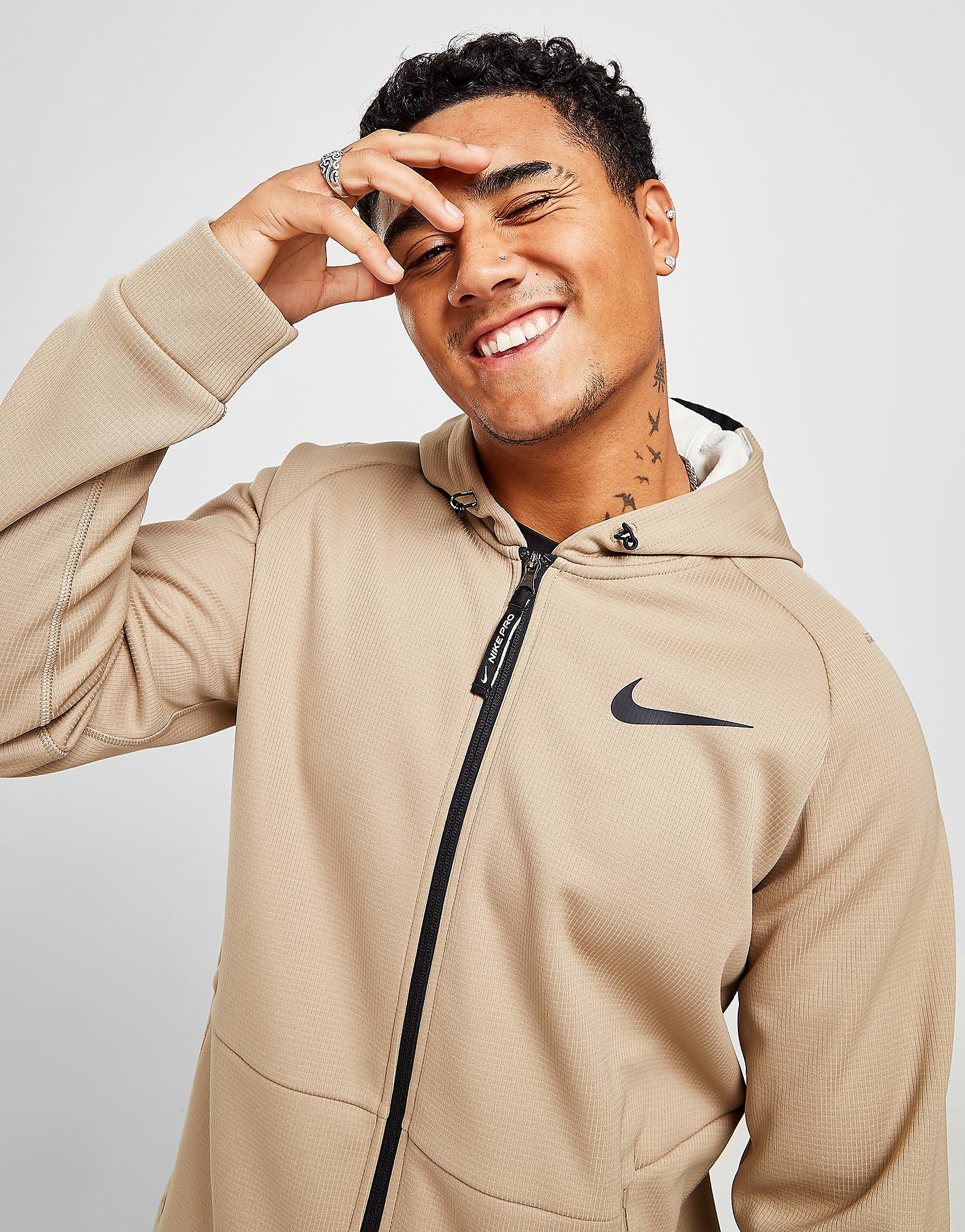 

Nike Pro Sphere Full Zip Hoodie - Khaki/Light Bone/Black - Mens, Khaki/Light Bone/Black