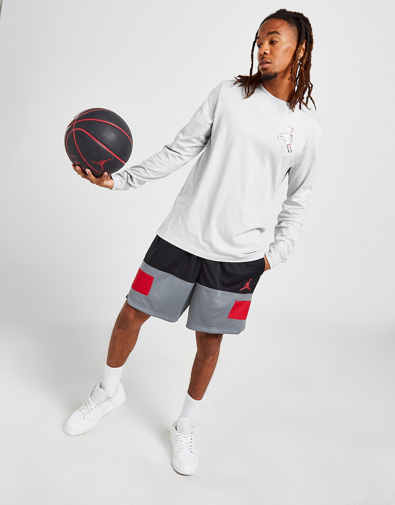 

Jordan Jumpman Long Sleeve T-Shirt - Grey - Mens, Grey