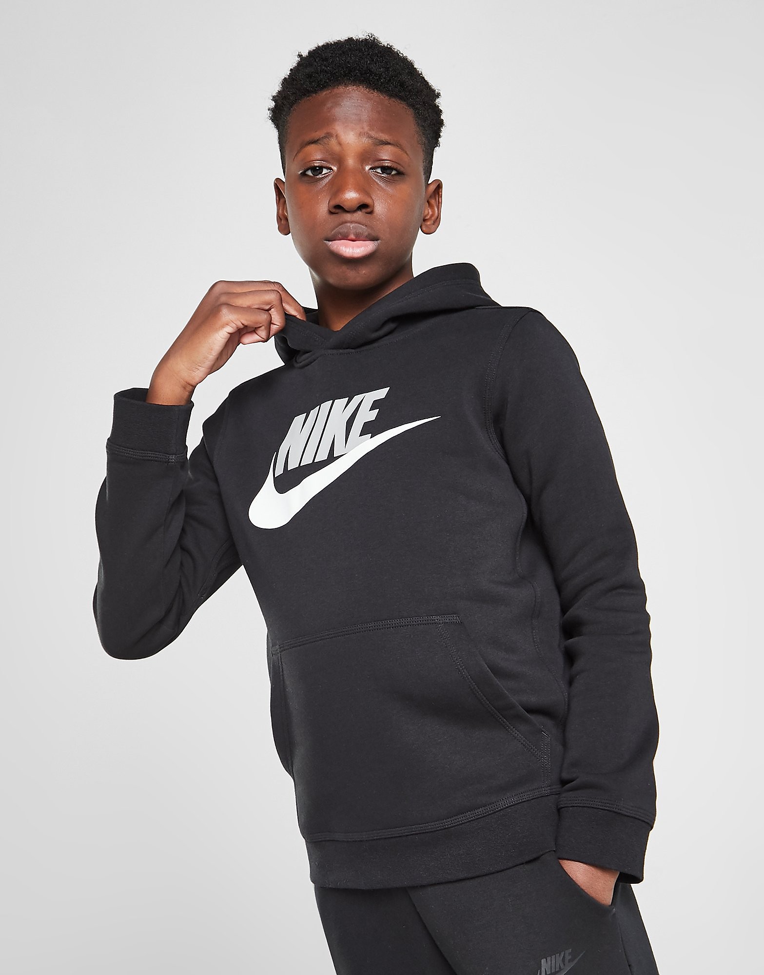 Nike Fleece Overhead Hoodie Junior - Black - Kids, Black