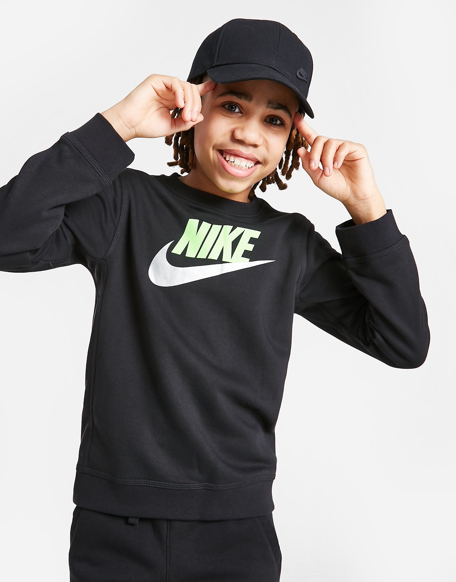 

Nike Sportswear Club Crew Sweatshirt - Black - Kids, Black