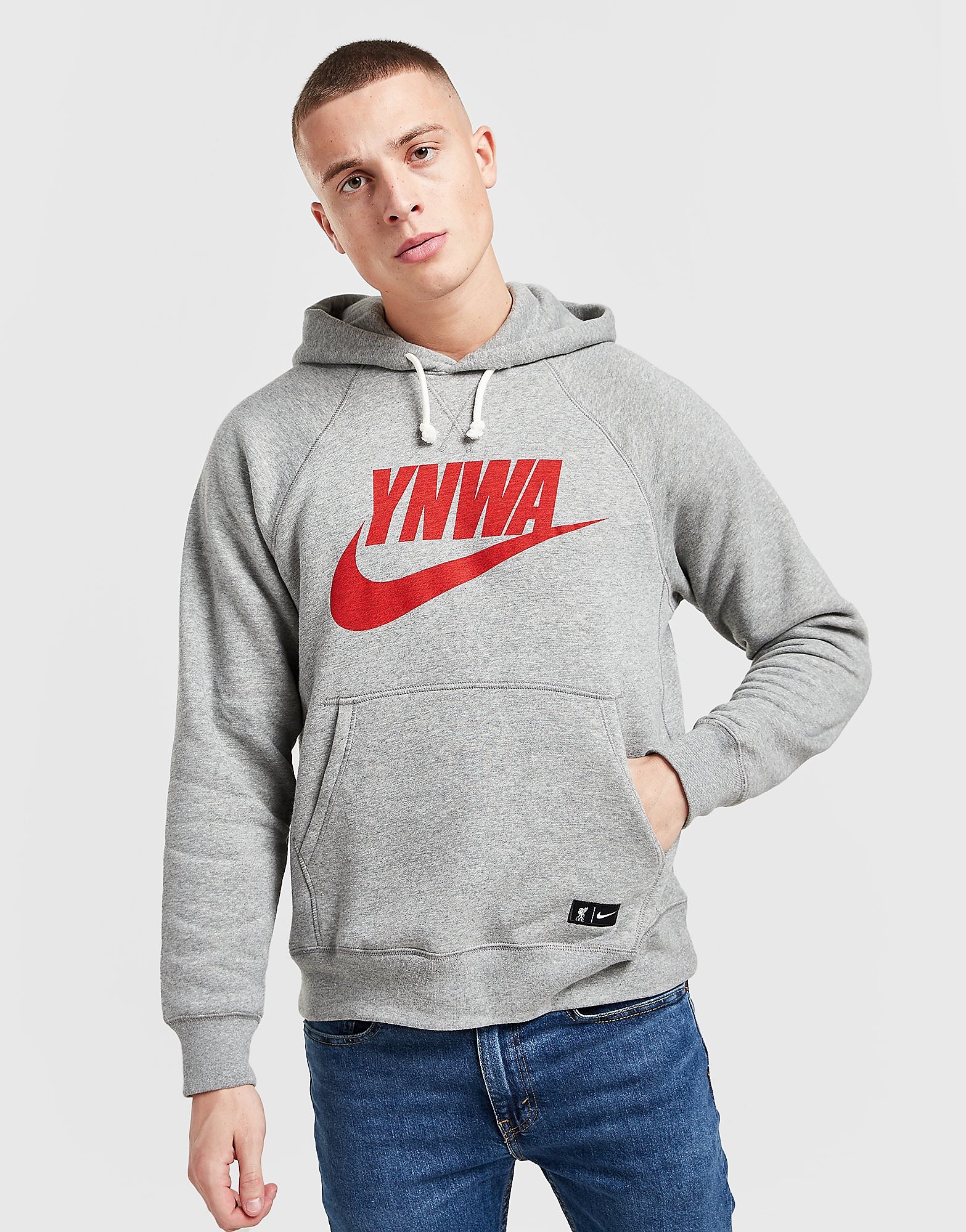 

Nike Liverpool FC Overhead Hoodie - Grey - Mens, Grey