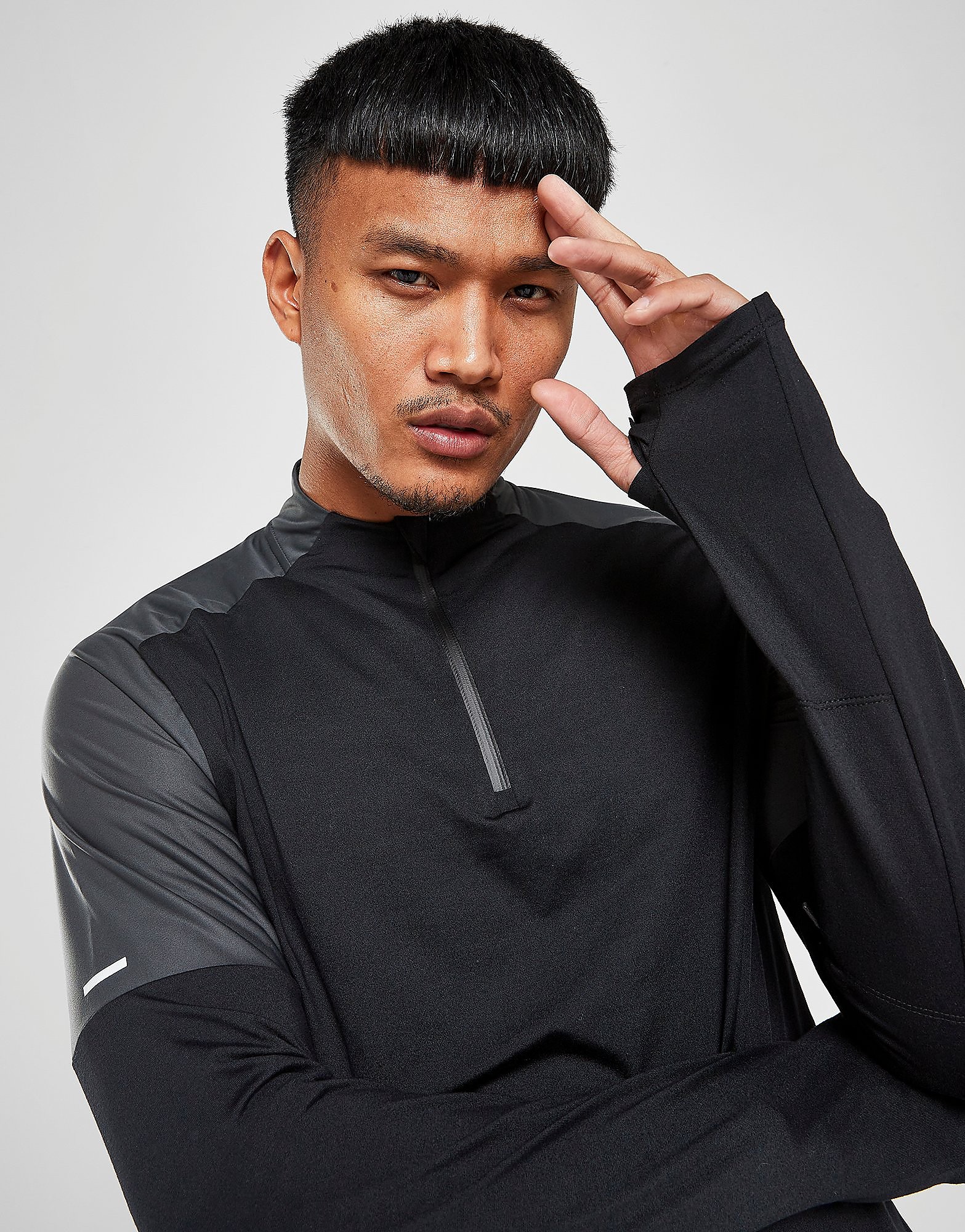 

Nike Trail Running 1/2 Zip Top - Black - Mens, Black