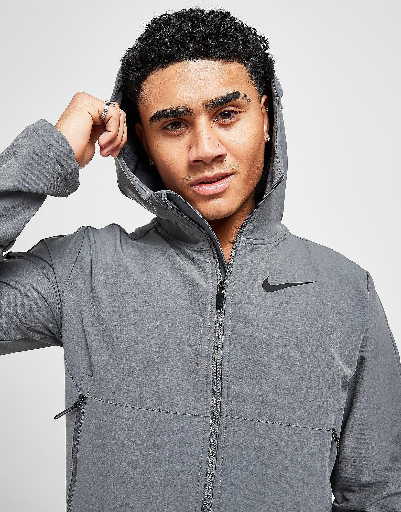 

Nike Flex Vent Max Full Zip Hoodie - Iron Grey/Black - Mens, Iron Grey/Black
