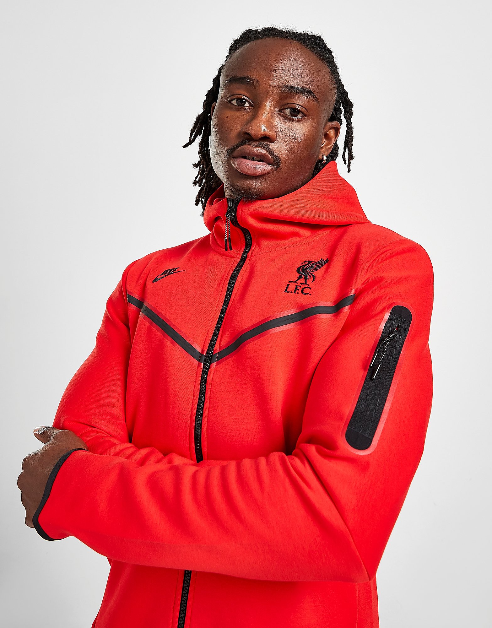

Nike Liverpool FC Tech Fleece Windrunner Hoodie - Rush Red/Black - Mens, Rush Red/Black
