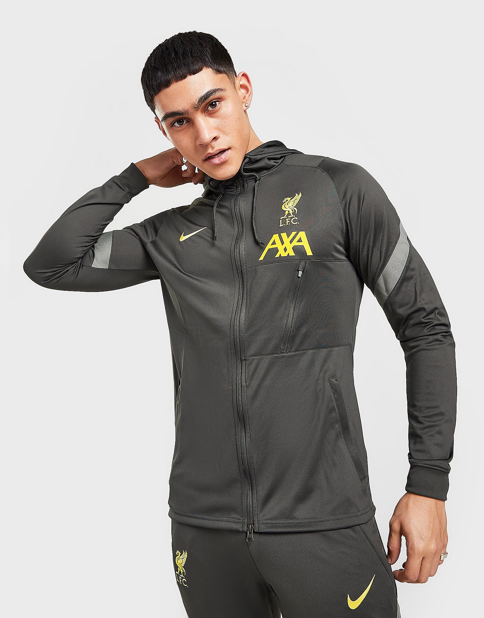 

Nike Liverpool FC Strike Hooded Jacket - Grey - Mens, Grey