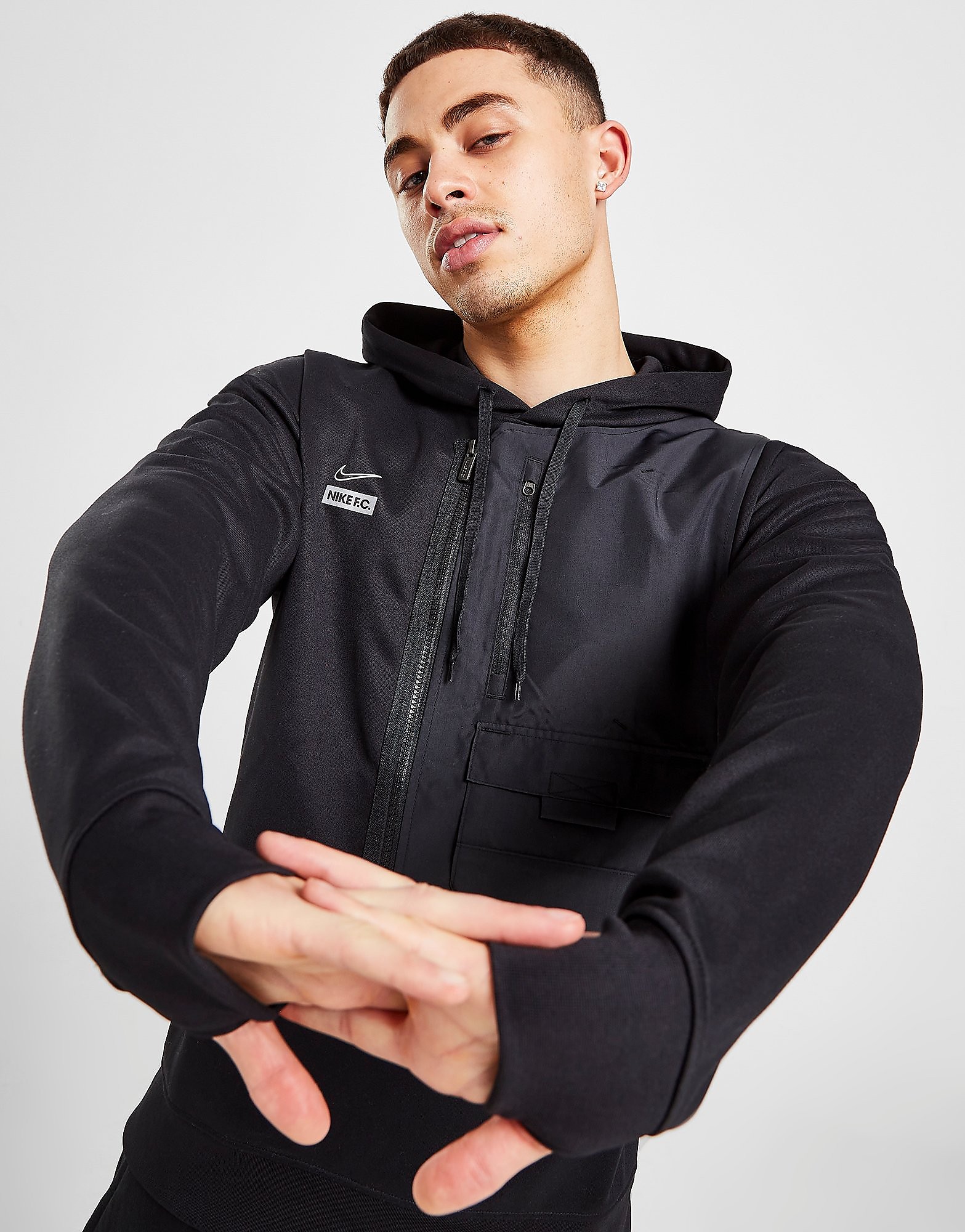 

Nike F.C. Utility Hoodie - Black/Black - Mens, Black/Black