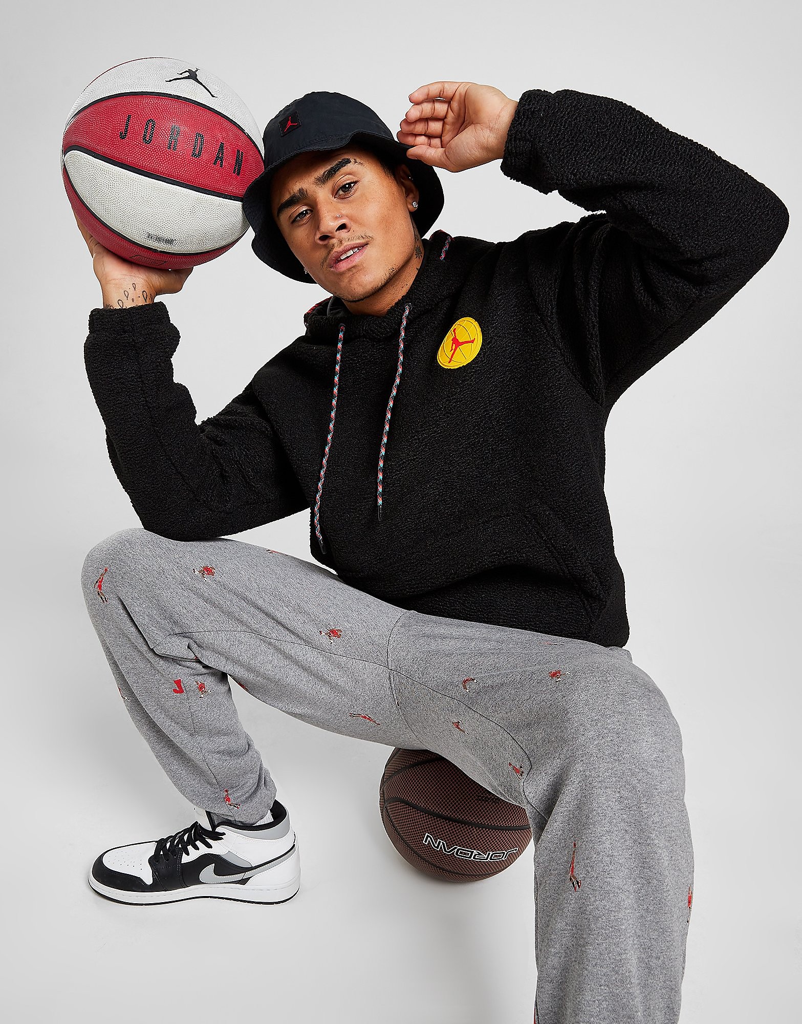 

Jordan Statement Mountainside Fleece Hoodie - Black - Mens, Black