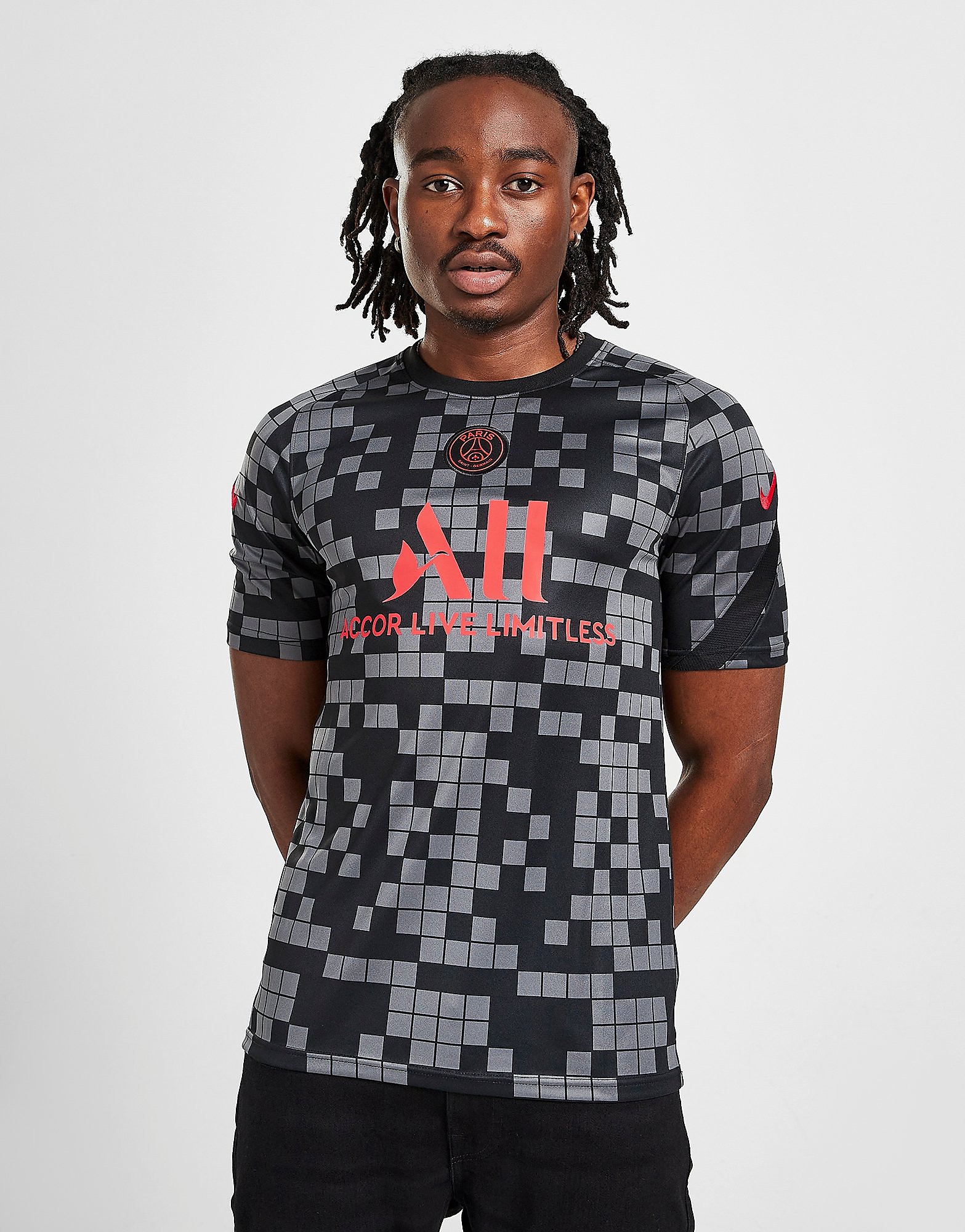 

Nike Paris Saint Germain Pre-Match Top - Black/Grey - Mens, Black/Grey