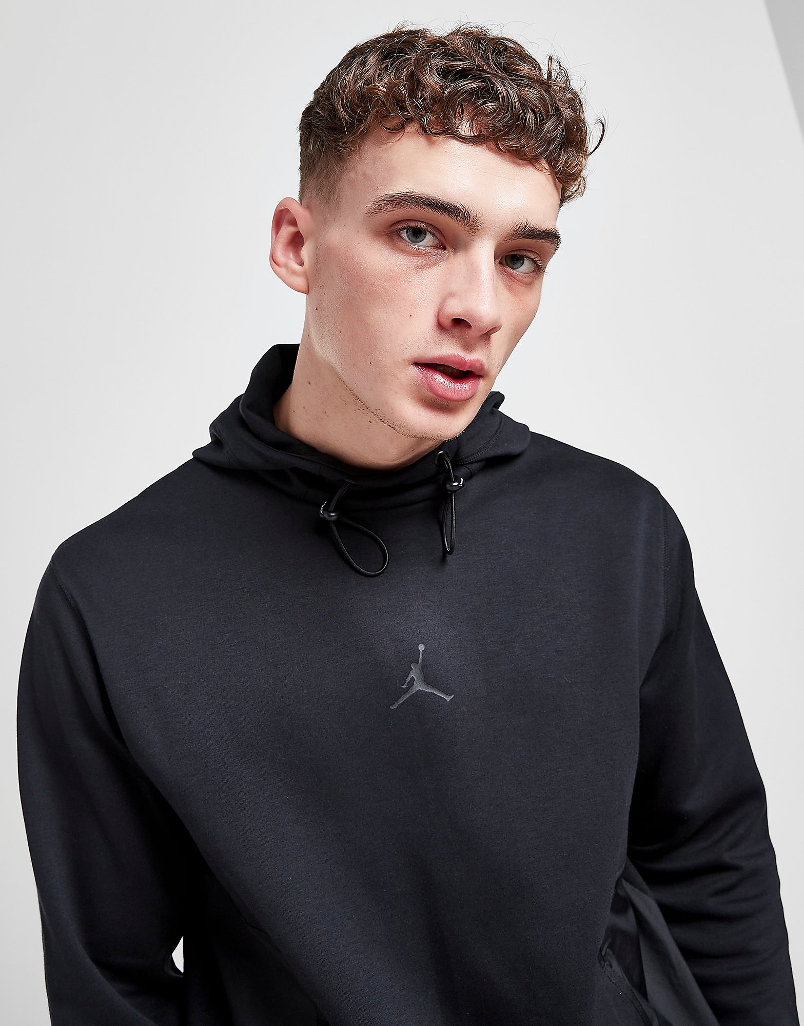 

Jordan Dri-FIT Air Statement Fleece Pullover Hoodie - Black/Black - Mens, Black/Black