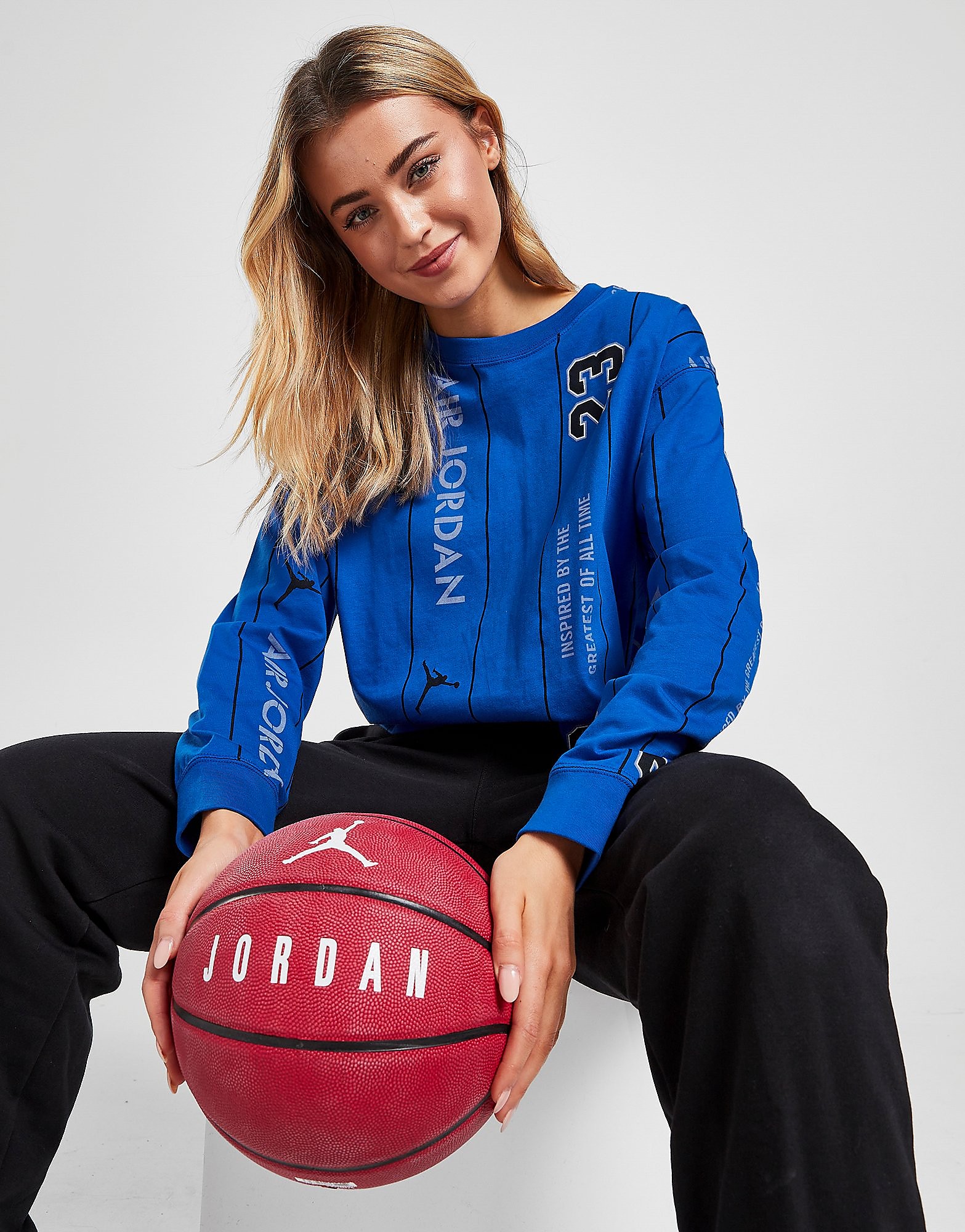 

Jordan Long Sleeve T-Shirt - Blue/BLU - Womens, Blue/BLU