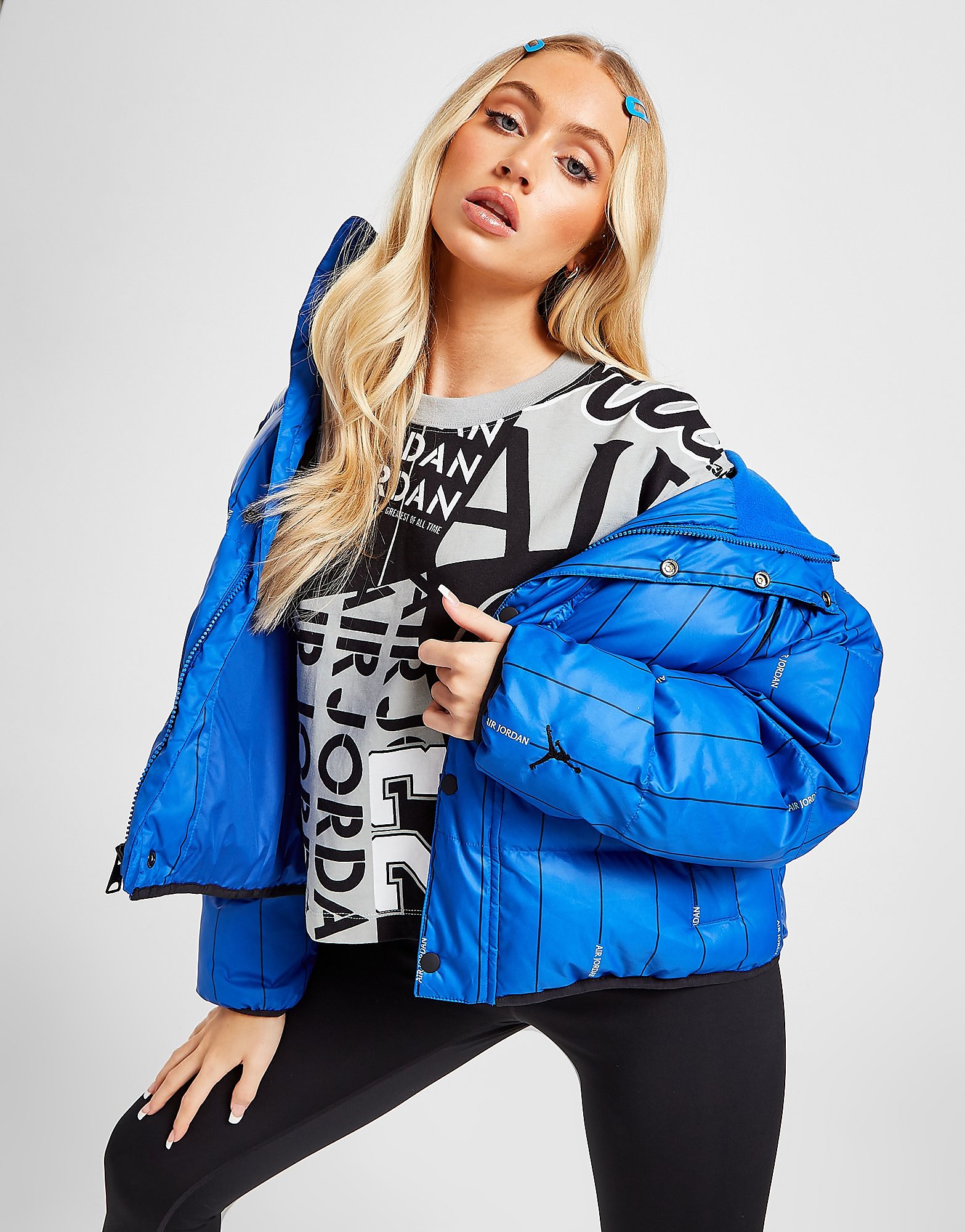 

Jordan Flight Puffer Jacket - Blue/BLU - Womens, Blue/BLU