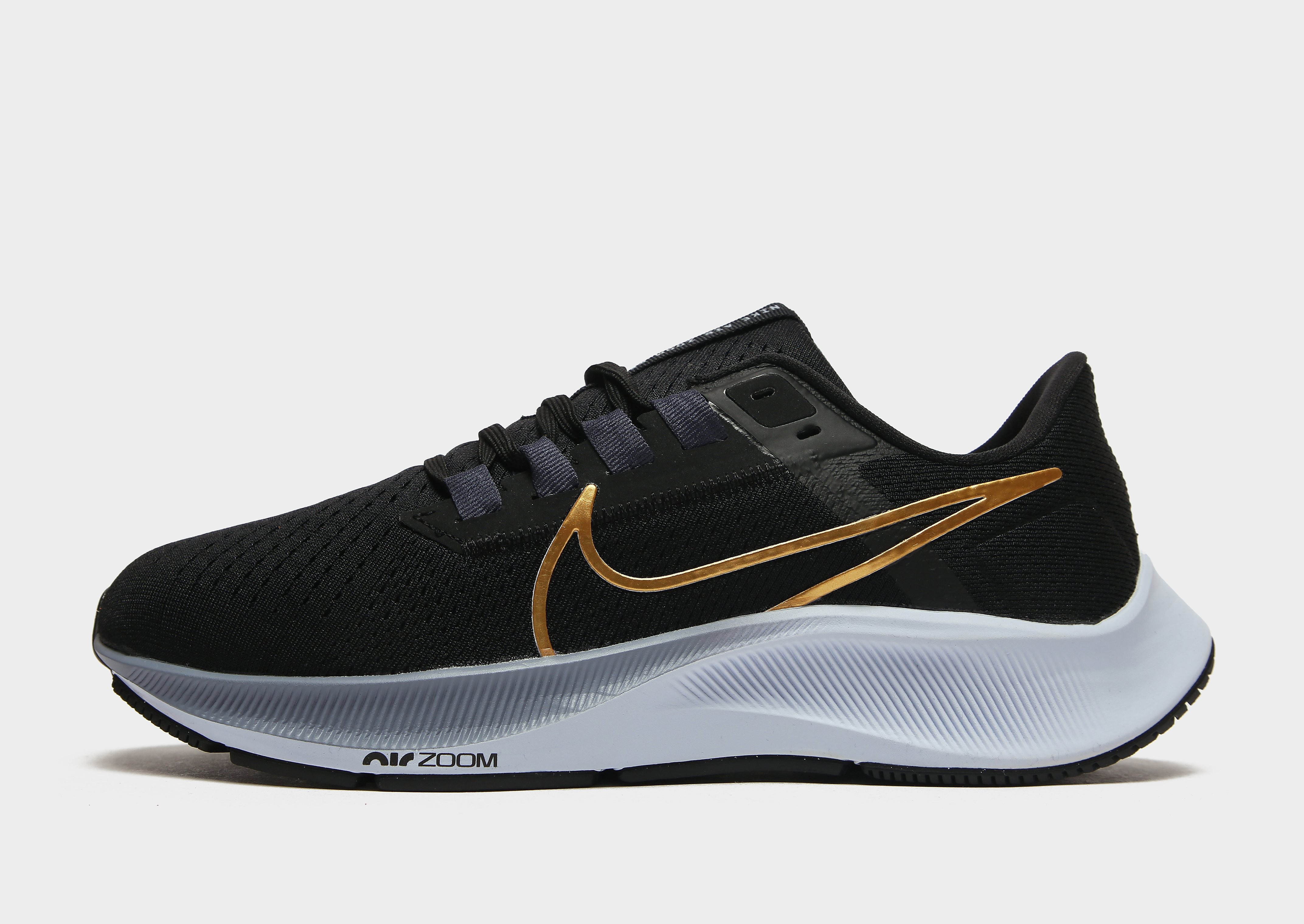 

Nike Air Zoom Pegasus 38 Women's - Black/Thunder Blue/Ashen Slate/Metallic Gold Coin, Black/Thunder Blue/Ashen Slate/Metallic Gold Coin