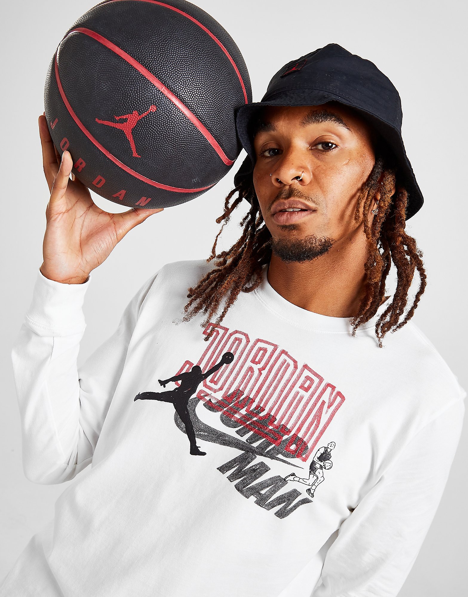 

Jordan Jumpman Long Sleeve T-Shirt - White - Mens, White