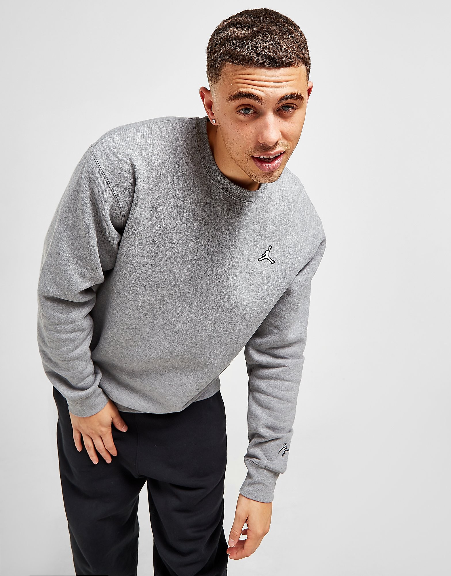 Jordan Essential Crew Sweatshirt - Grey - Mens, Grey