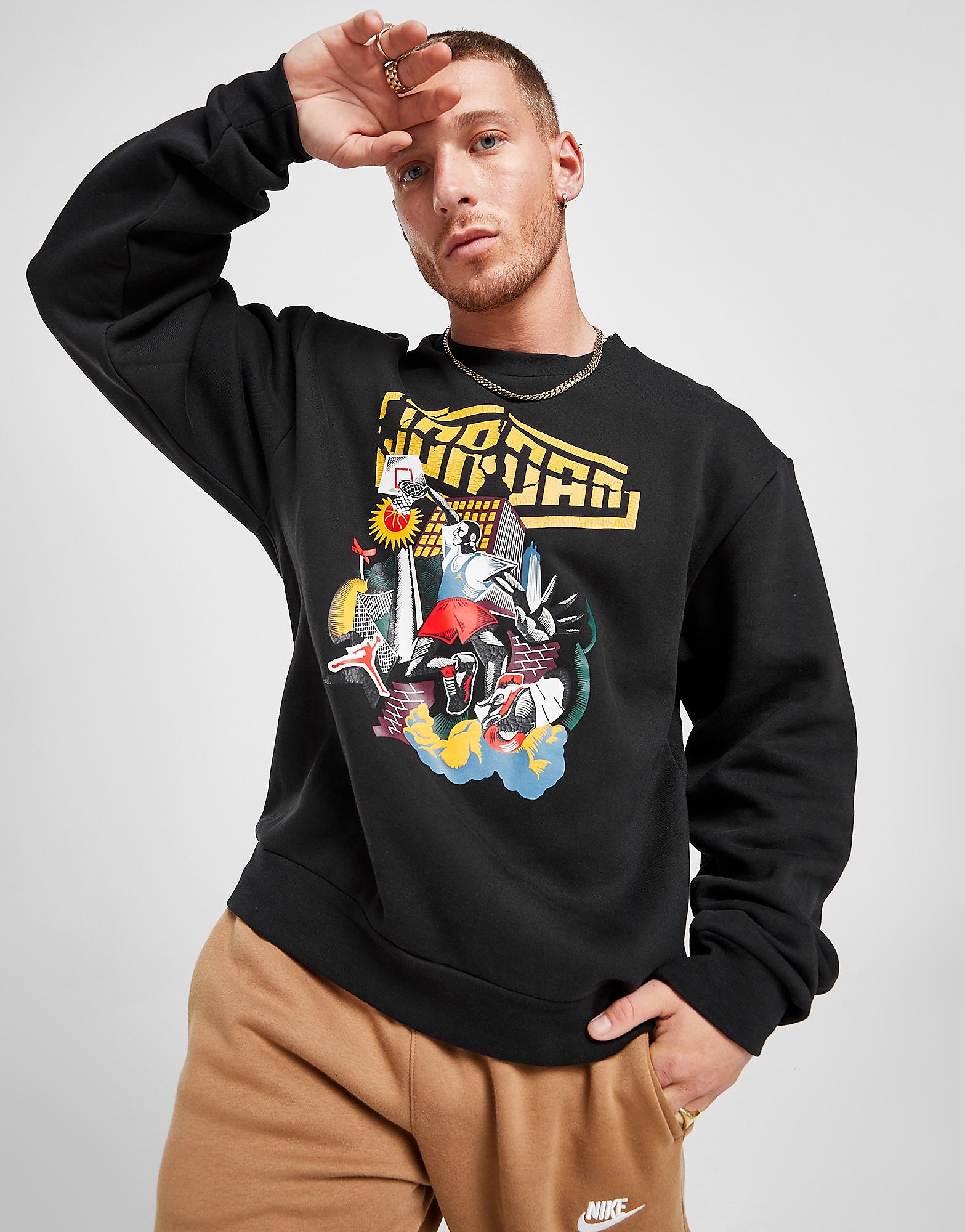 

Jordan DNA Crew Sweatshirt - Black - Mens, Black