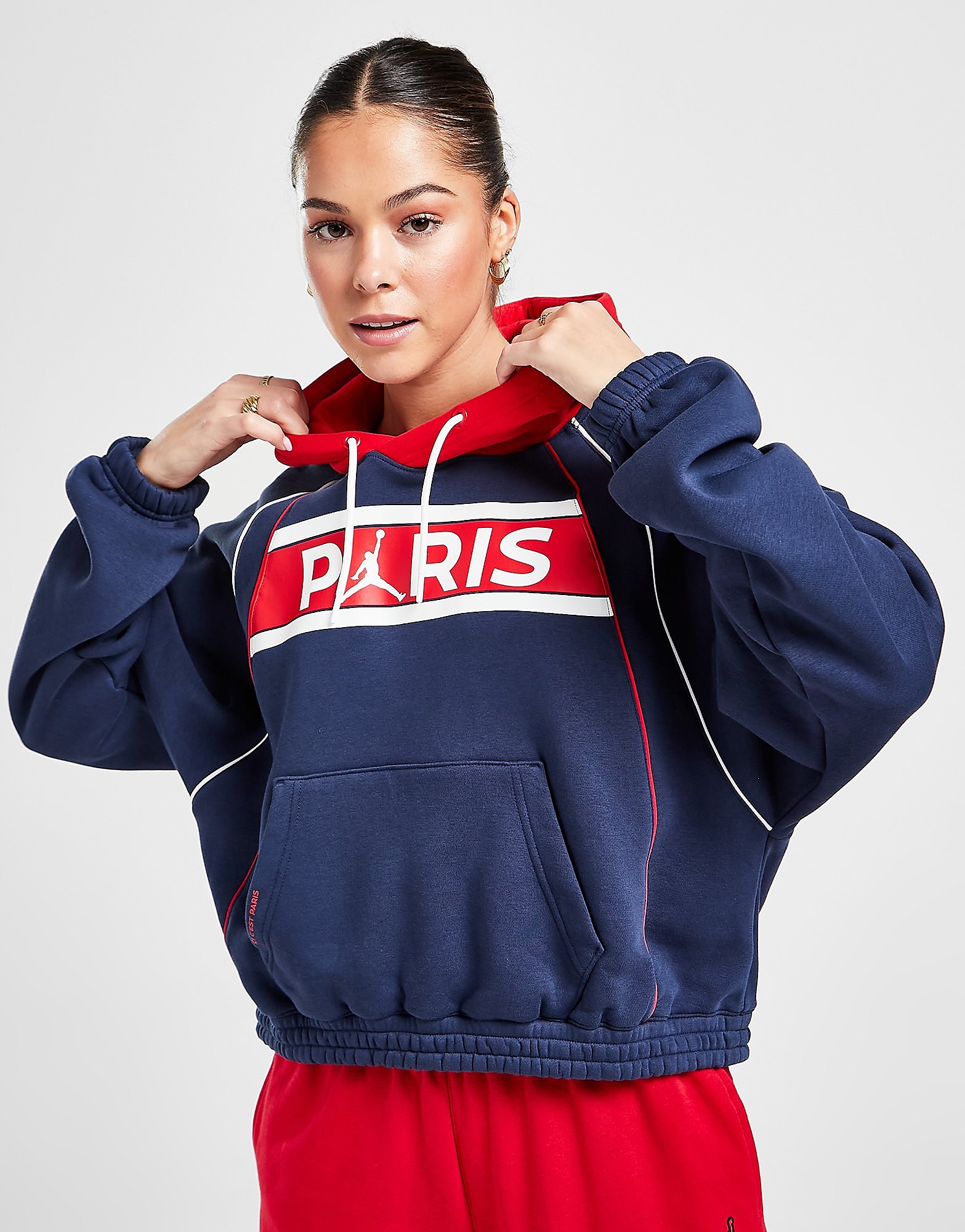 

Jordan Paris Saint Germain Pullover Fleece Hoodie - Blue - Womens, Blue