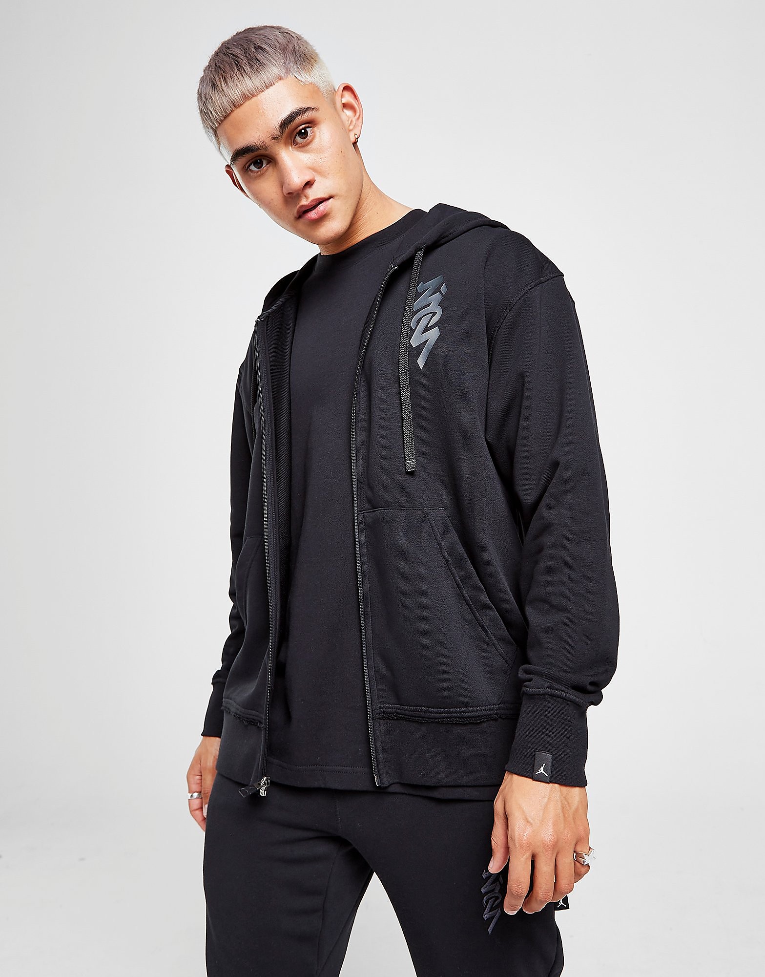 

Jordan Zion Full Zip Hoodie - Black - Mens, Black