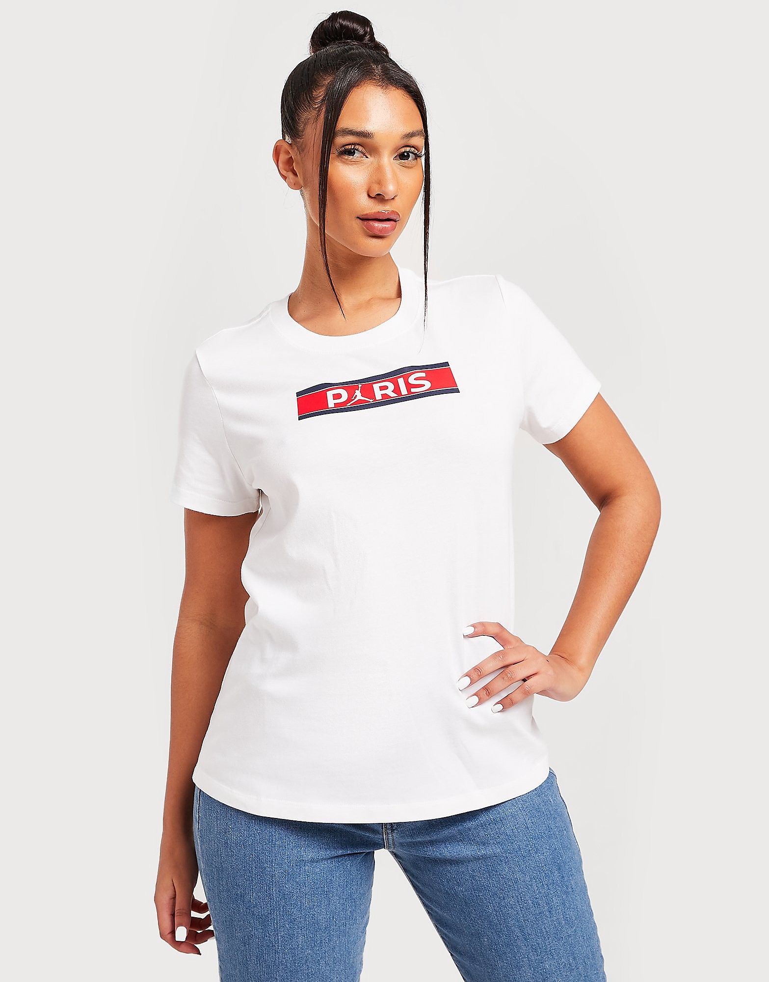 

Jordan Paris Saint Germain Bars Logo T-Shirt - White - Womens, White