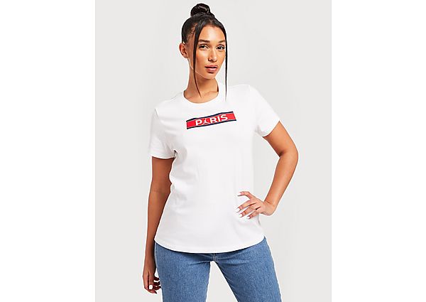 Jordan T-shirt à Manches Courtes Paris Saint-Germain Femme - White, White