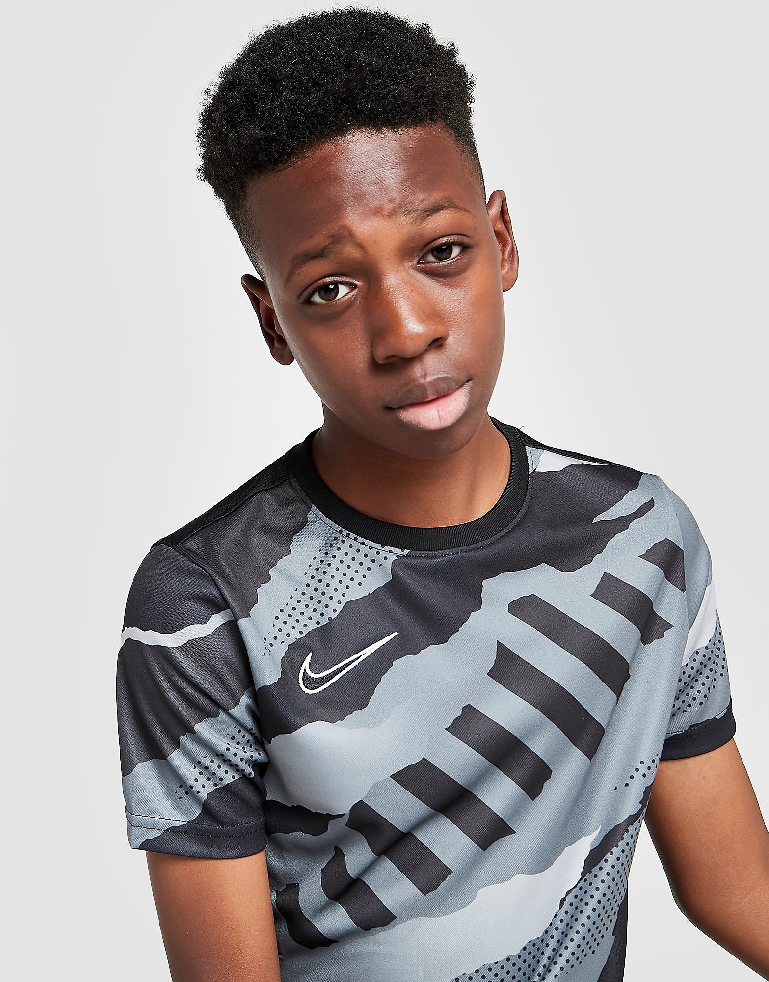 Nike Graphic All Over Print T-Shirt Junior - Black - Kids, Black