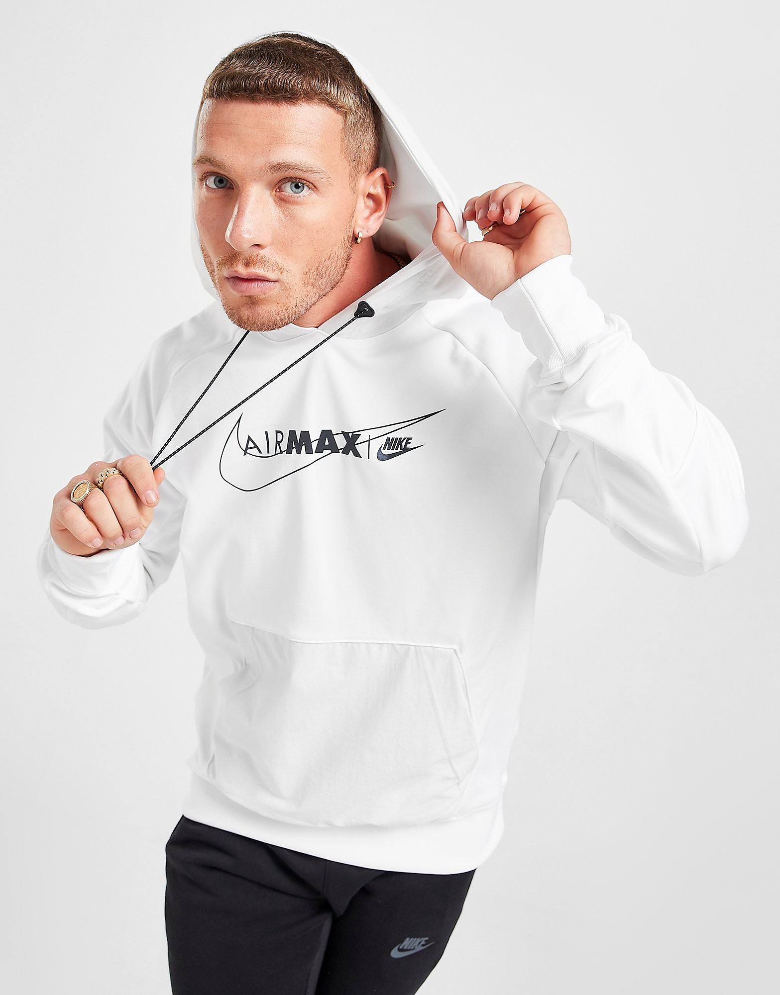 

Nike Air Max Reflective Overhead Hoodie - Only at JD - White - Mens, White