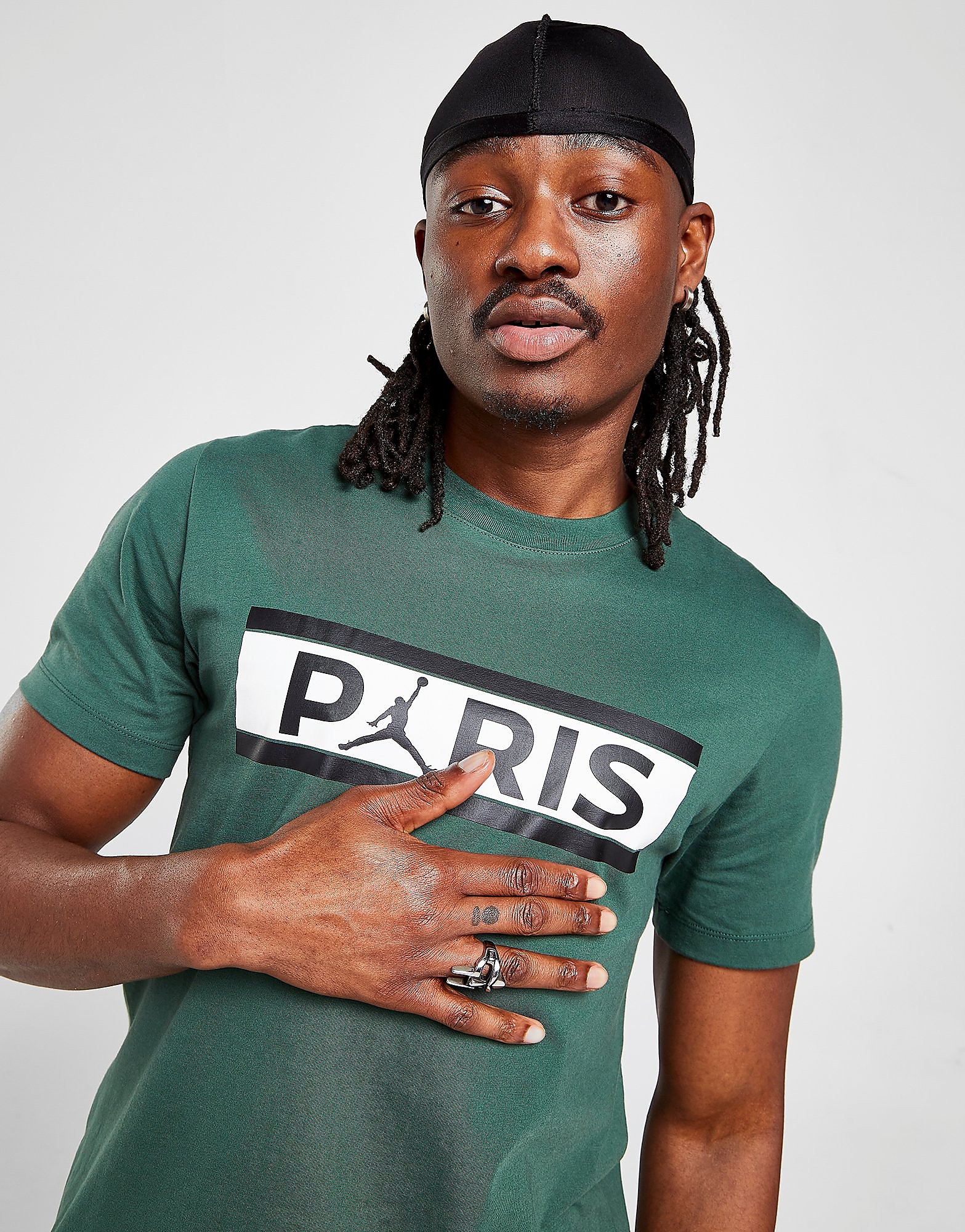 

Jordan x Paris Saint Germain Wordmark T-Shirt - Green - Mens, Green