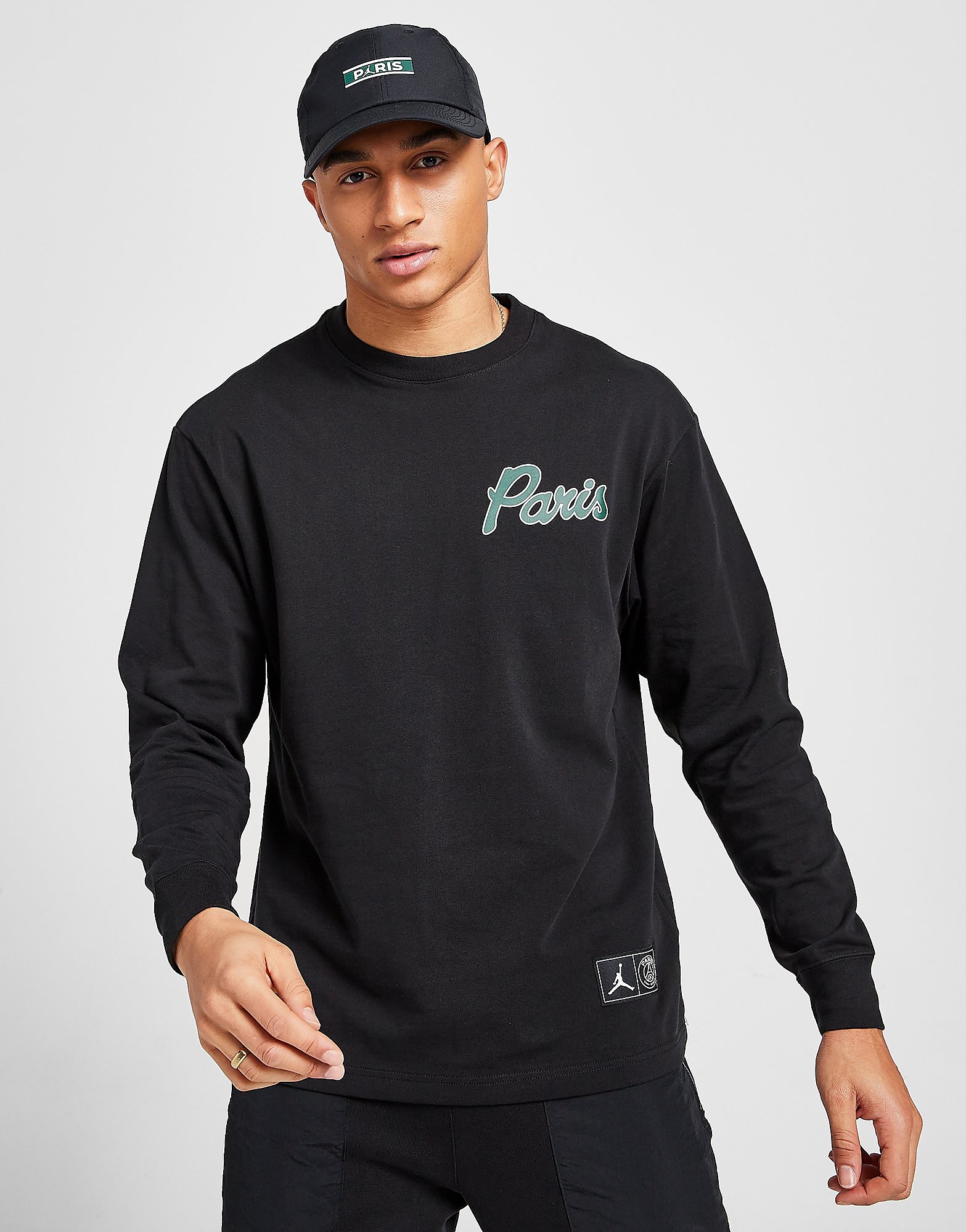 Jordan x Paris Saint Germain Long Sleeve T-Shirt - Black - Mens, Black
