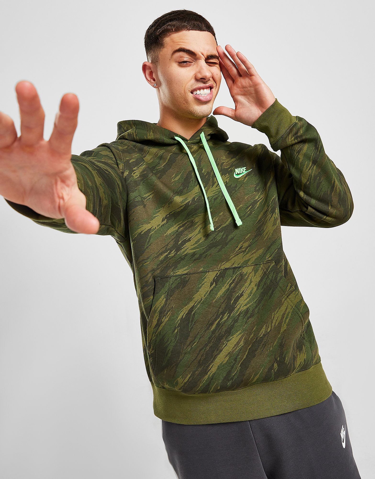 

Nike Foundation Camo Hoodie - Green - Mens, Green