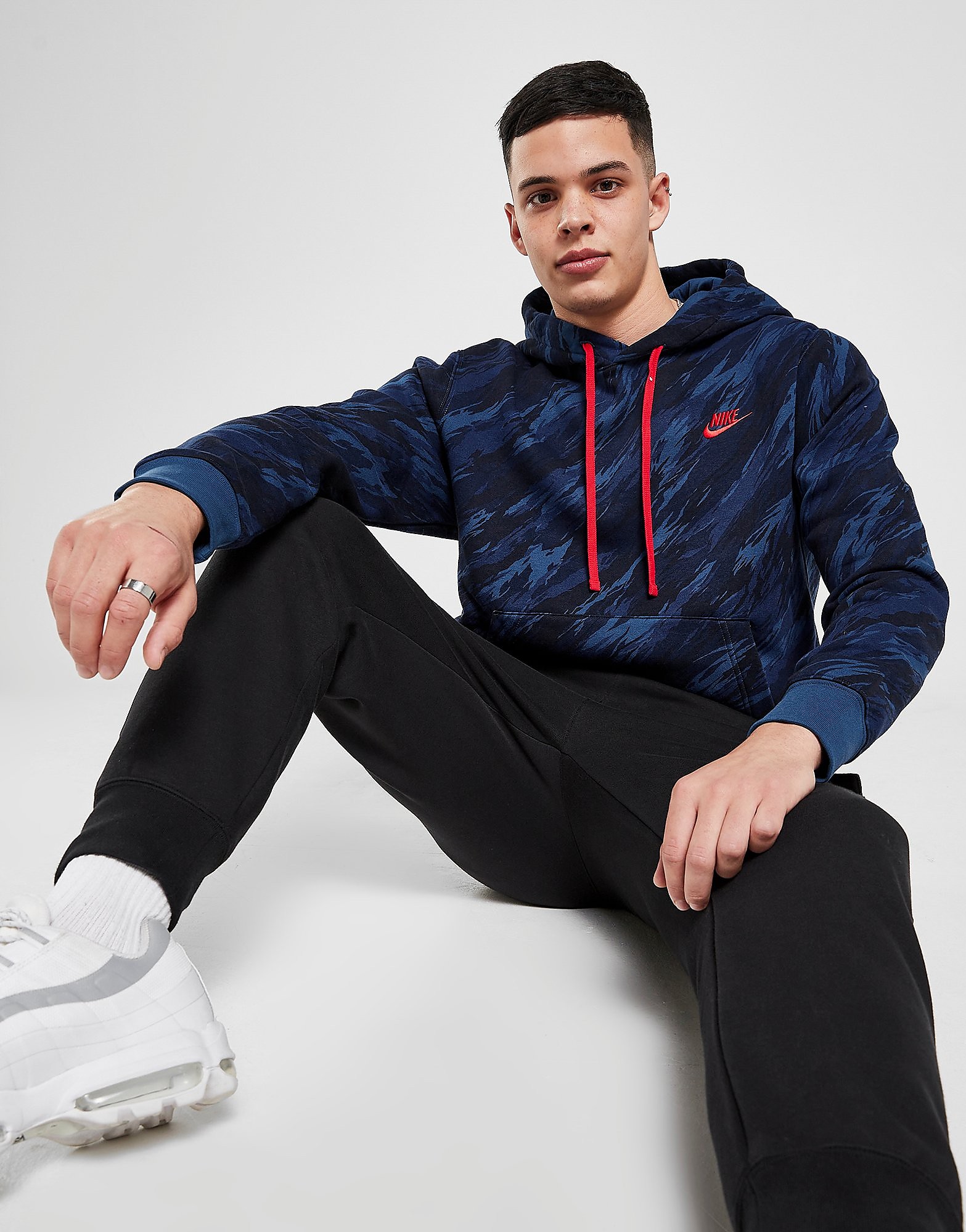 

Nike Foundation Camo Hoodie - Blue - Mens, Blue