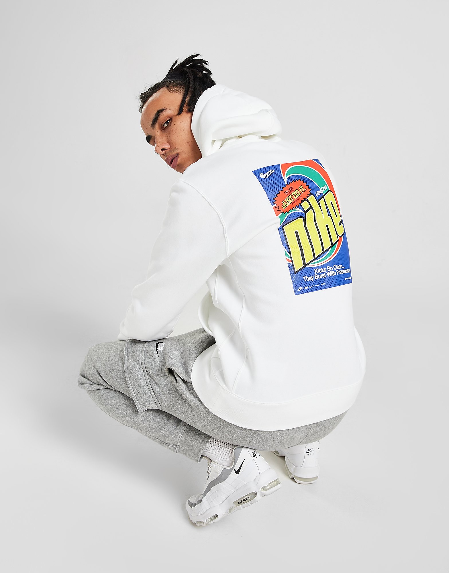 

Nike Clean Hoodie - White - Mens, White
