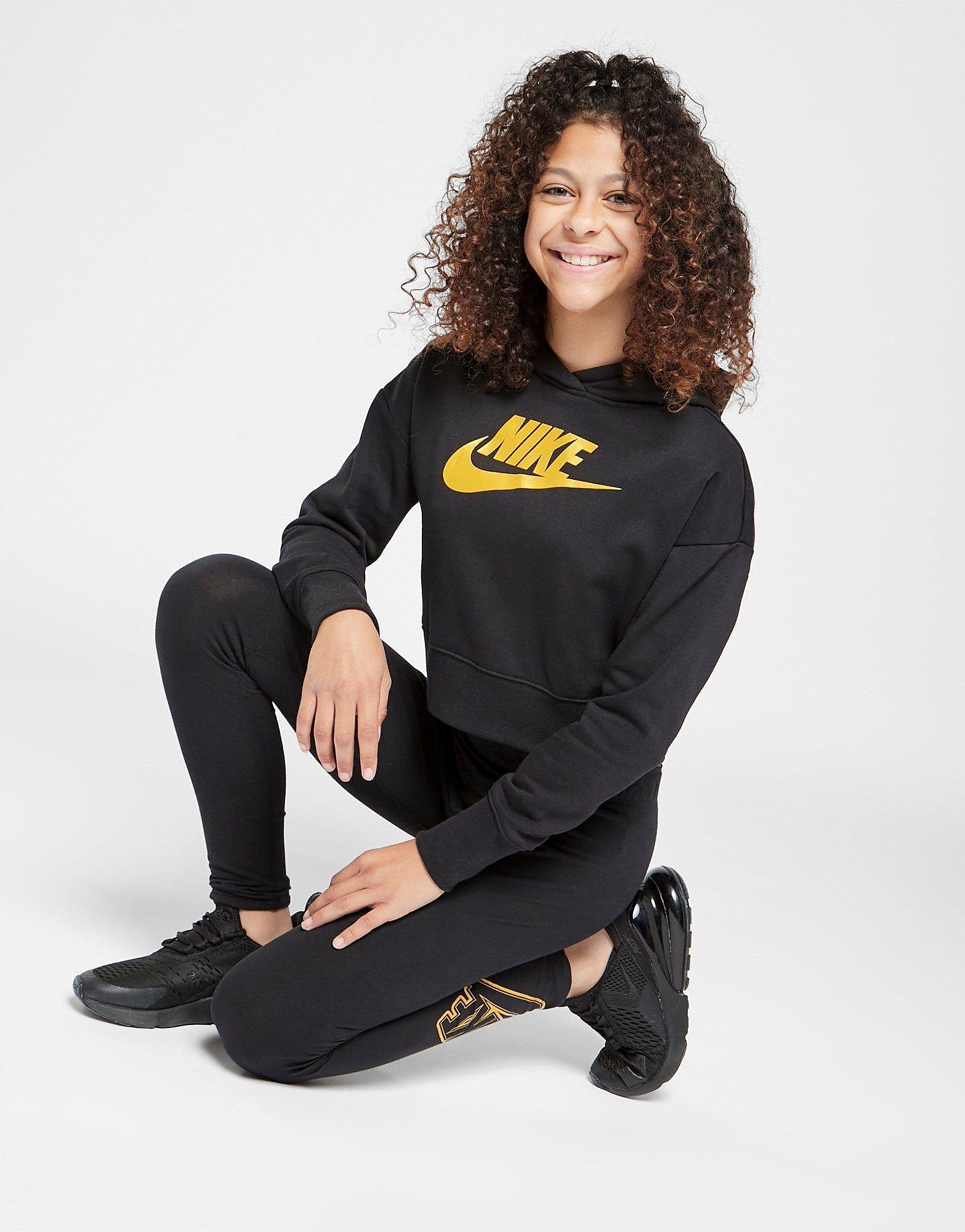 

Nike Girls' Crop Hoodie Junior - Black - Kids, Black