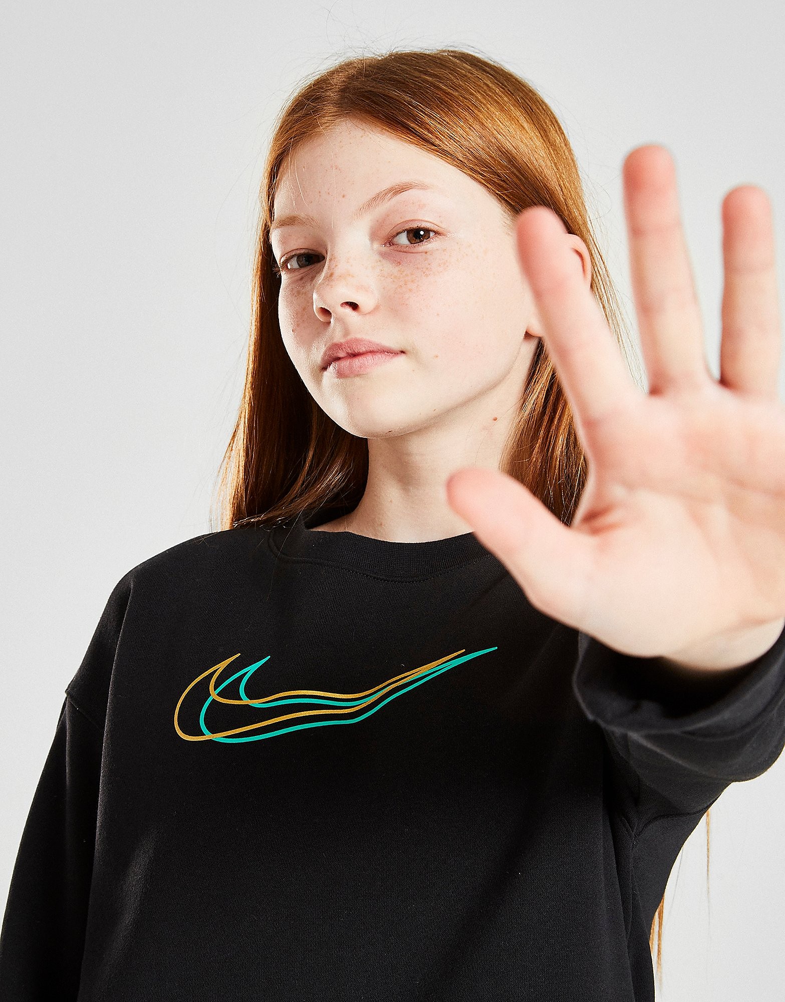 

Nike Girls' Boyfriend Crew Sweatshirt Junior - Black - Kids, Black