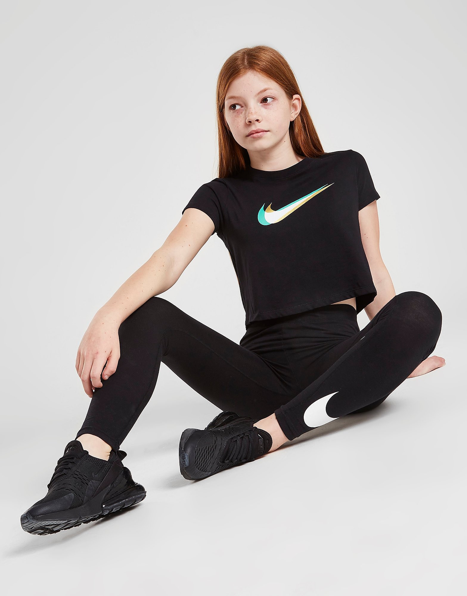 

Nike Girls' Sportswear Dance Crop T-Shirt Junior - Black - Kids, Black