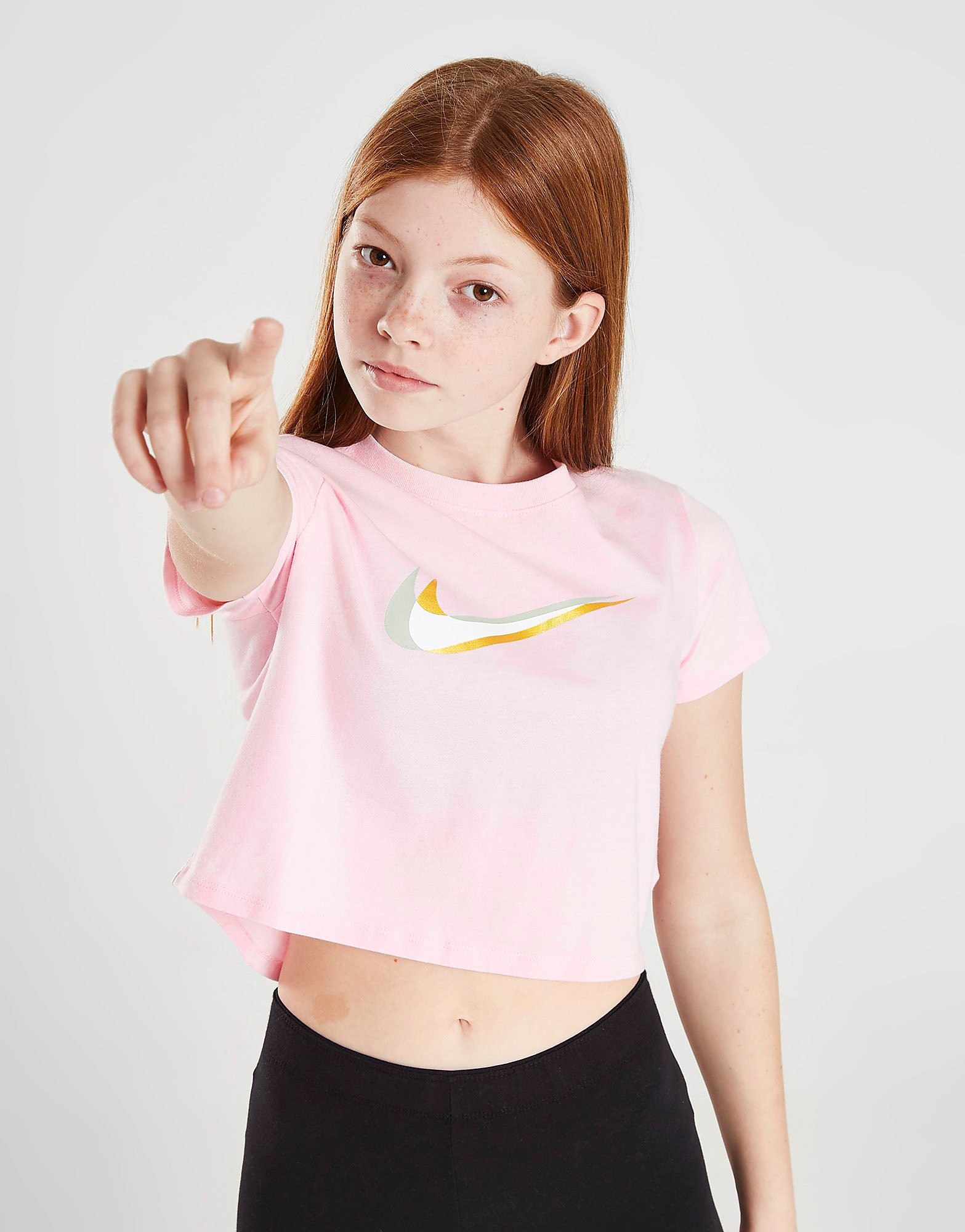 

Nike Girls' Sportswear Dance Crop T-Shirt Junior - Pink - Kids, Pink