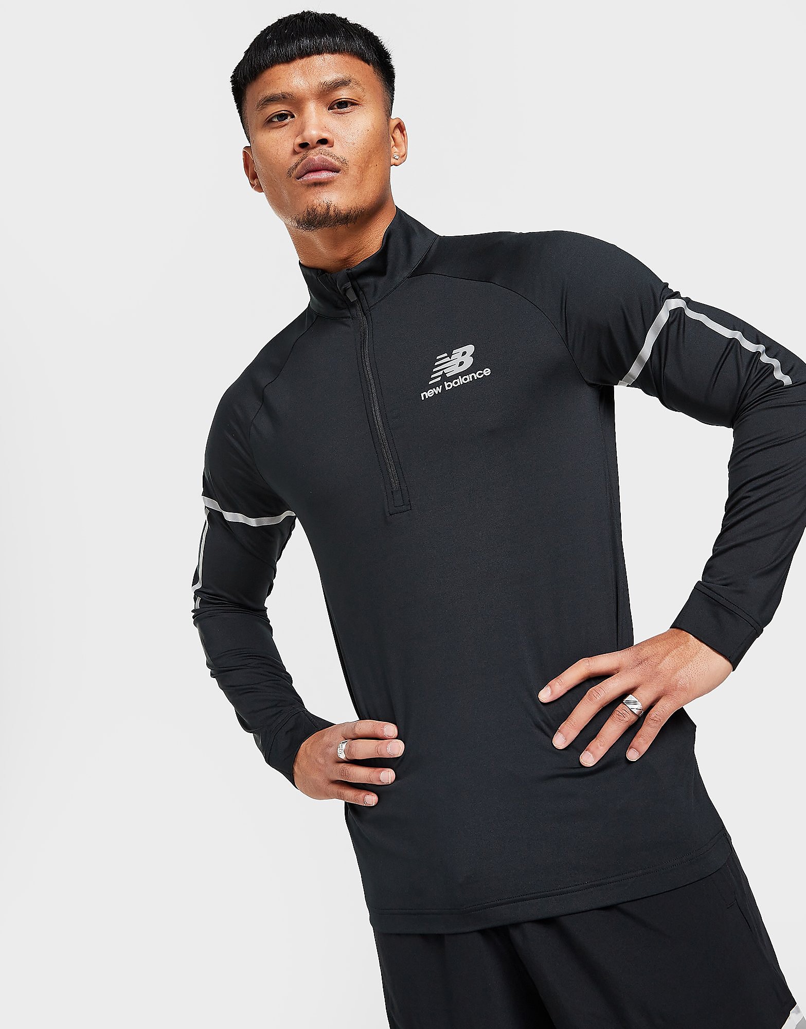 

New Balance 2002 1/4 Zip Top - Black - Mens, Black
