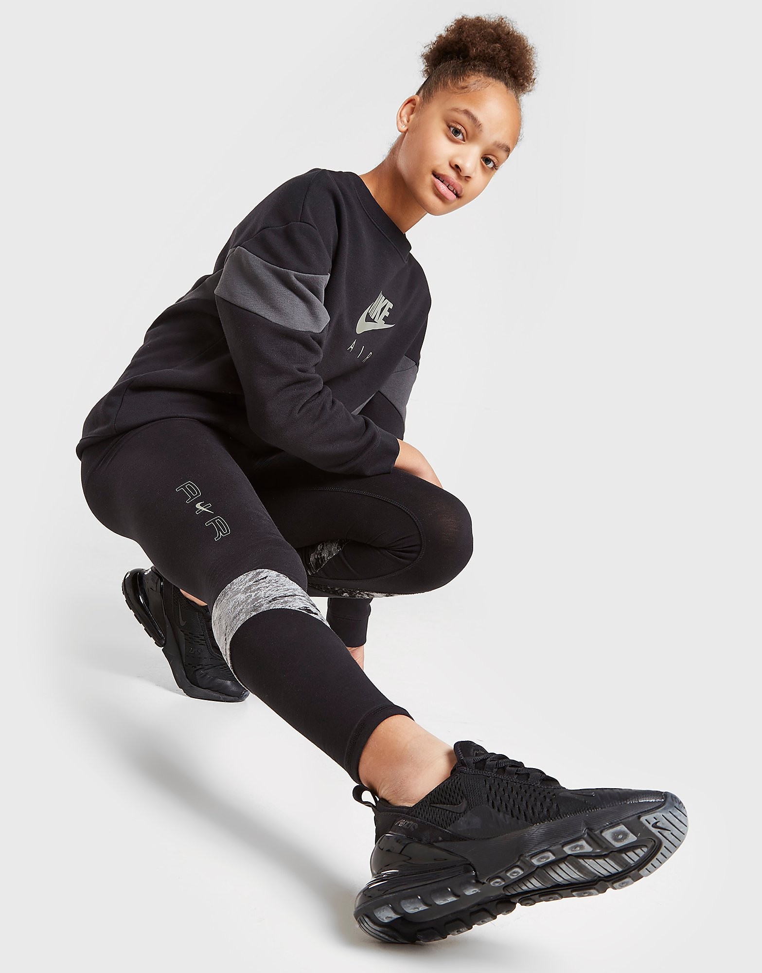 Nike Girls' Air Novelty Leggings Junior - Black - Kids, Black