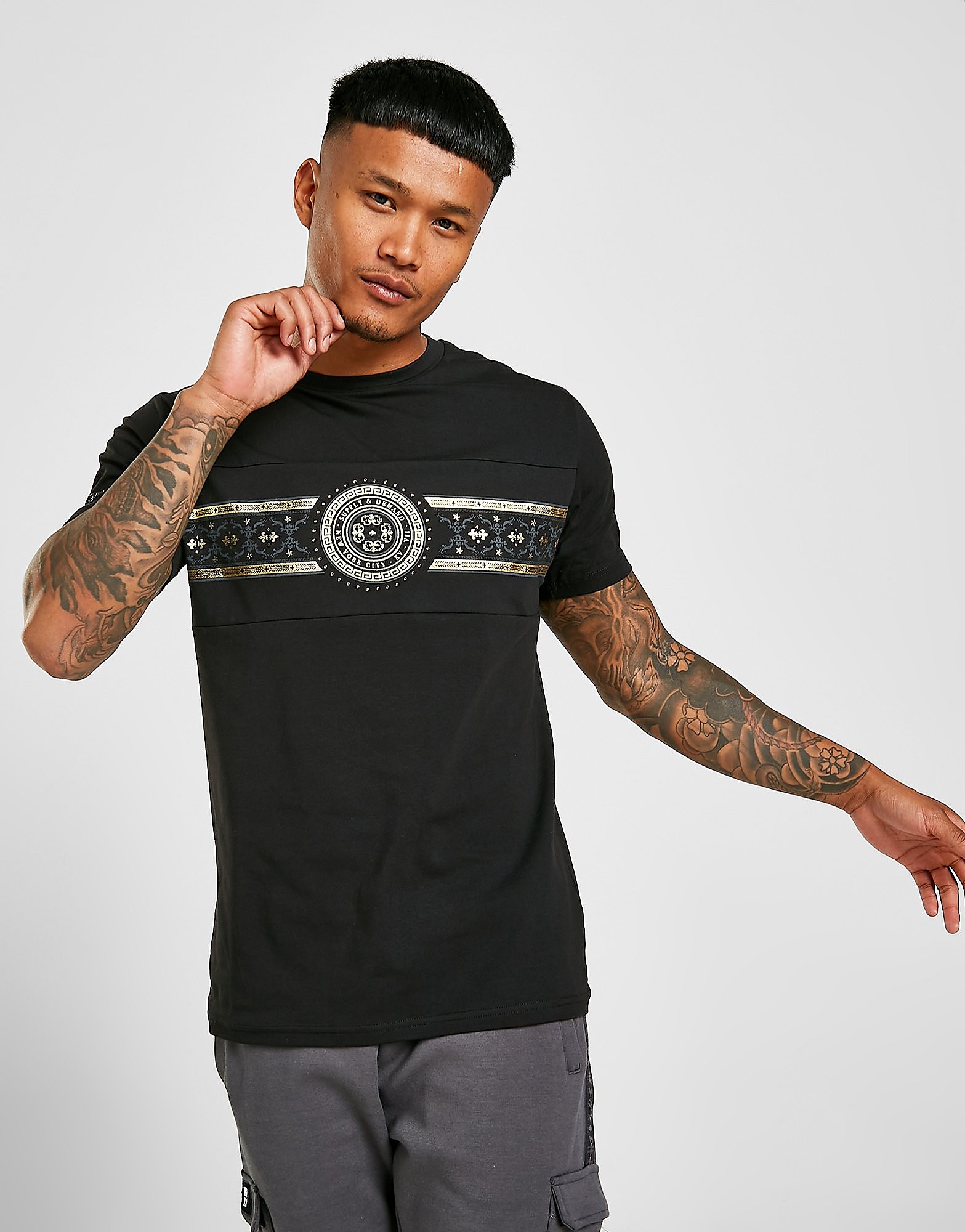 

Supply & Demand Distribute T-Shirt - Black/Gold - Mens, Black/Gold