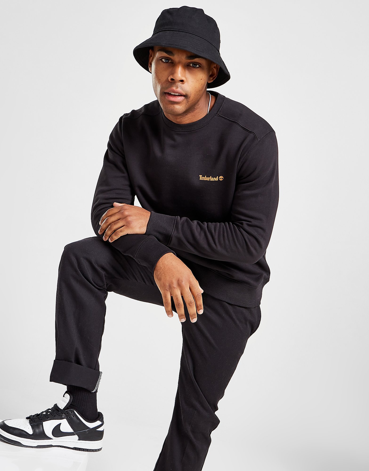 

Timberland Small Logo Crew Sweatshirt - Black - Mens, Black
