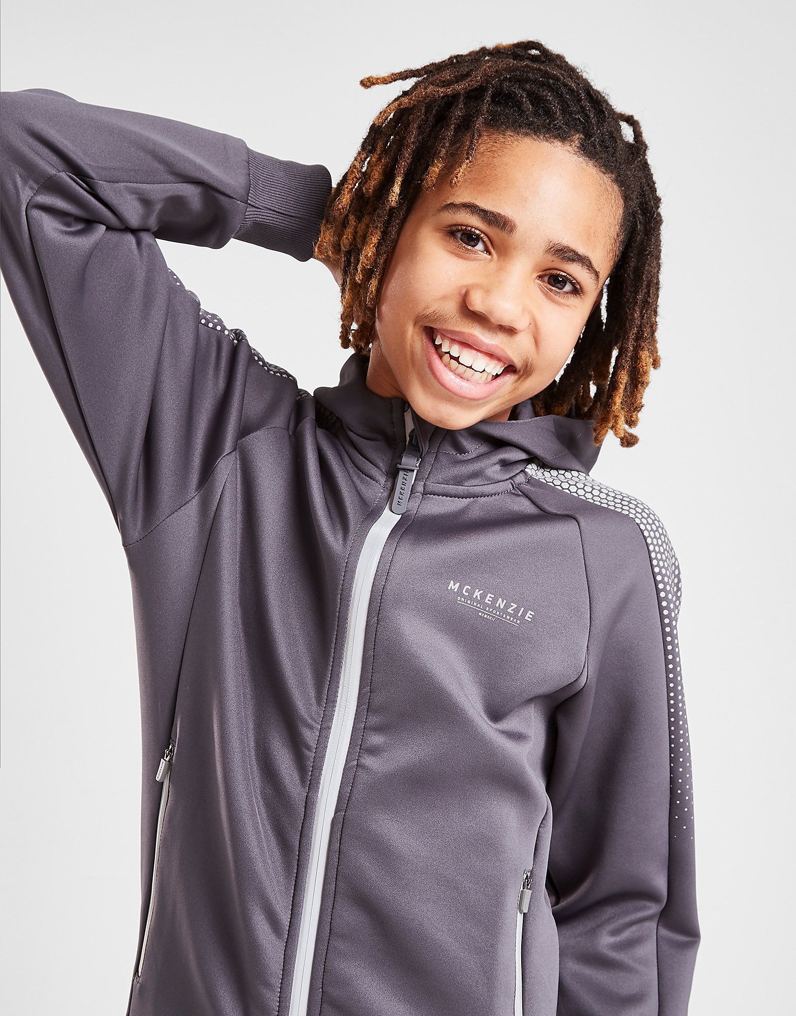 

McKenzie Geelong Poly Full Zip Hoodie Junior - Grey - Kids, Grey