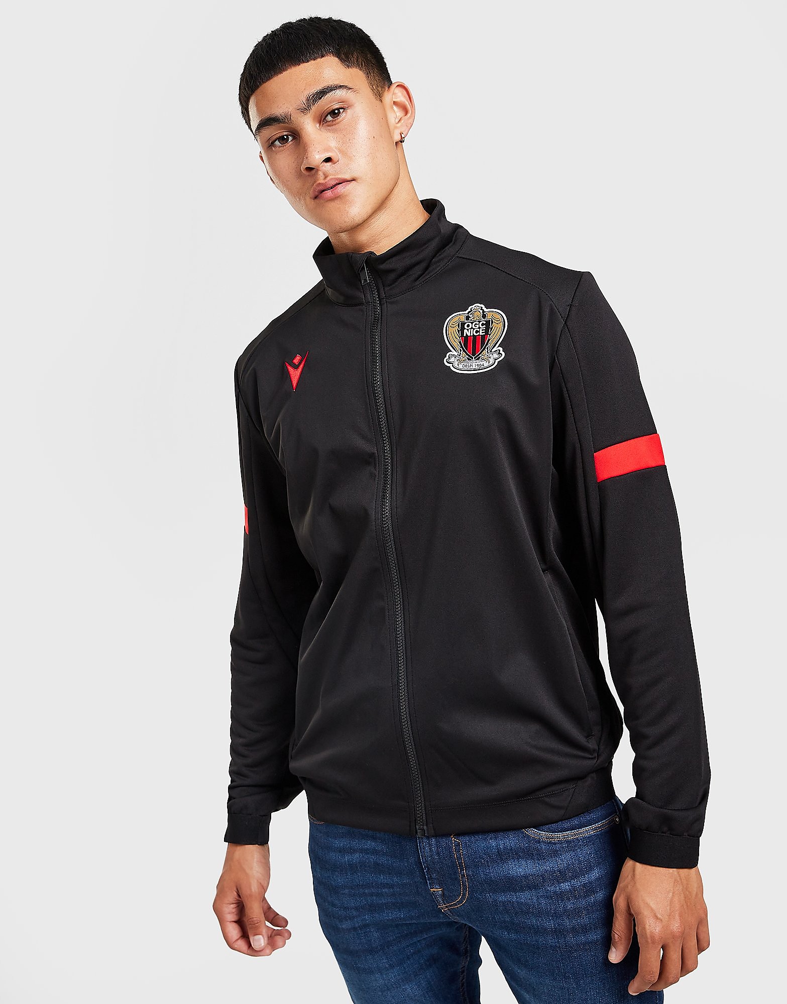 

Macron OGC Nice Anthem Jacket - Black - Mens, Black