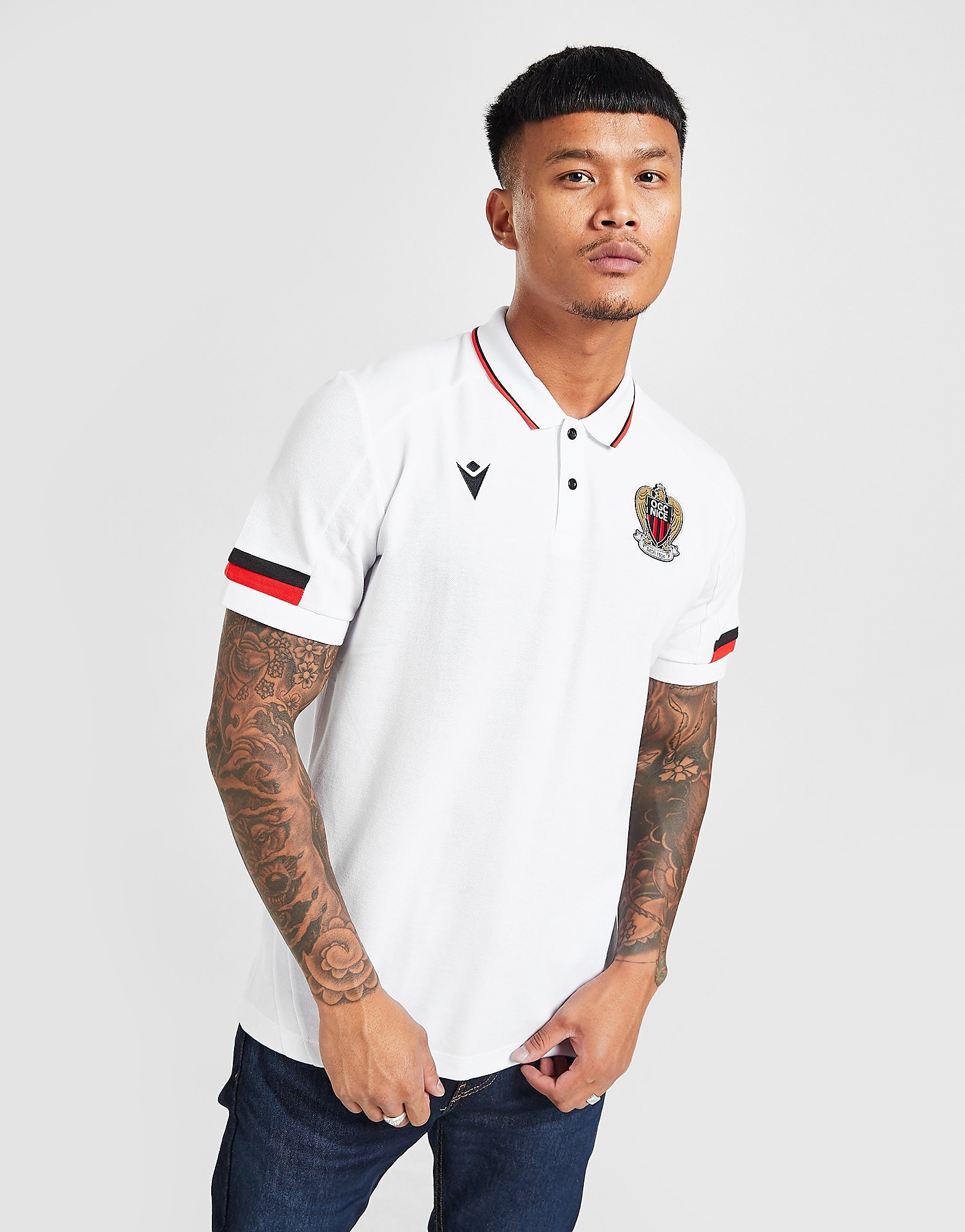 

Macron OGC Nice Polo Shirt - White - Mens, White