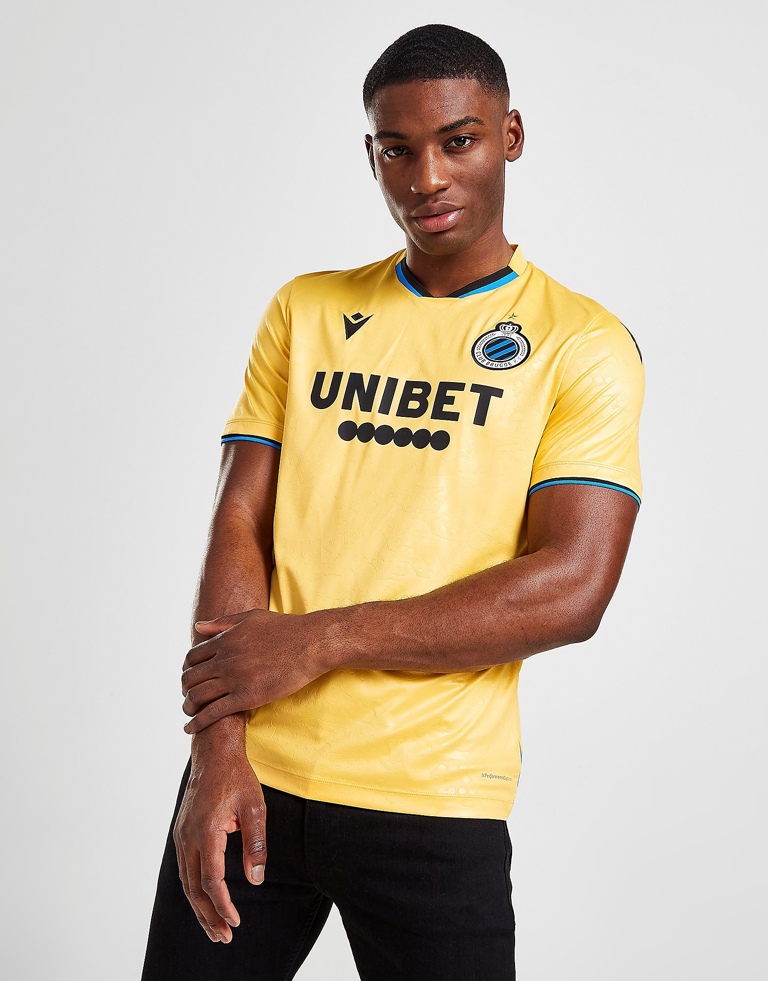 Macron Club Brugge 2021/22 Away Shirt - Yellow - Mens, Yellow