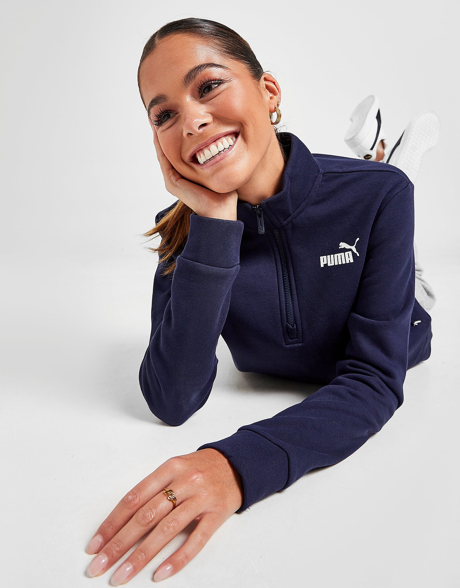 

Puma Core 1/4 Zip Sweatshirt - Blue - Womens, Blue