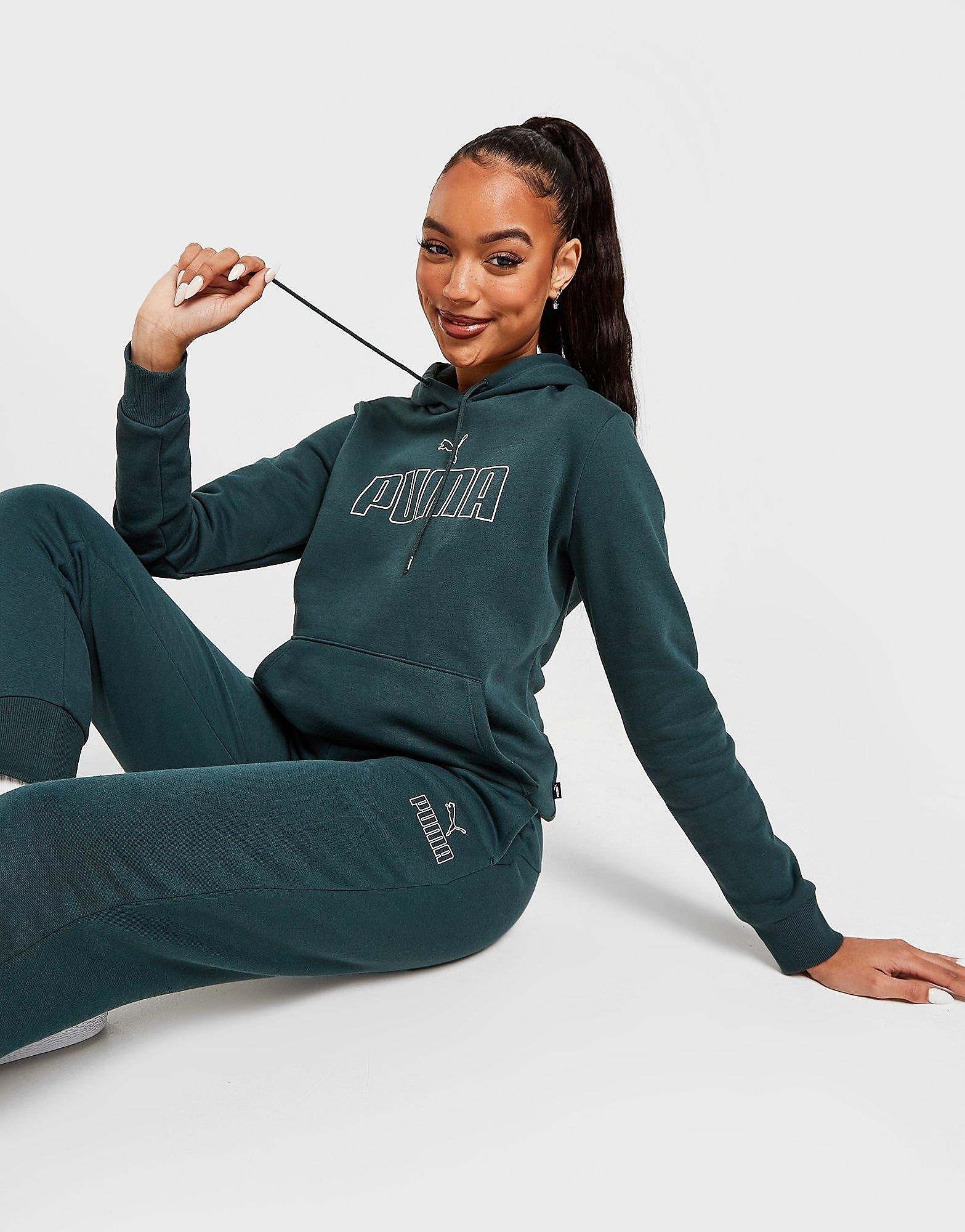 

Puma Core Outline Logo Hoodie - Green - Womens, Green