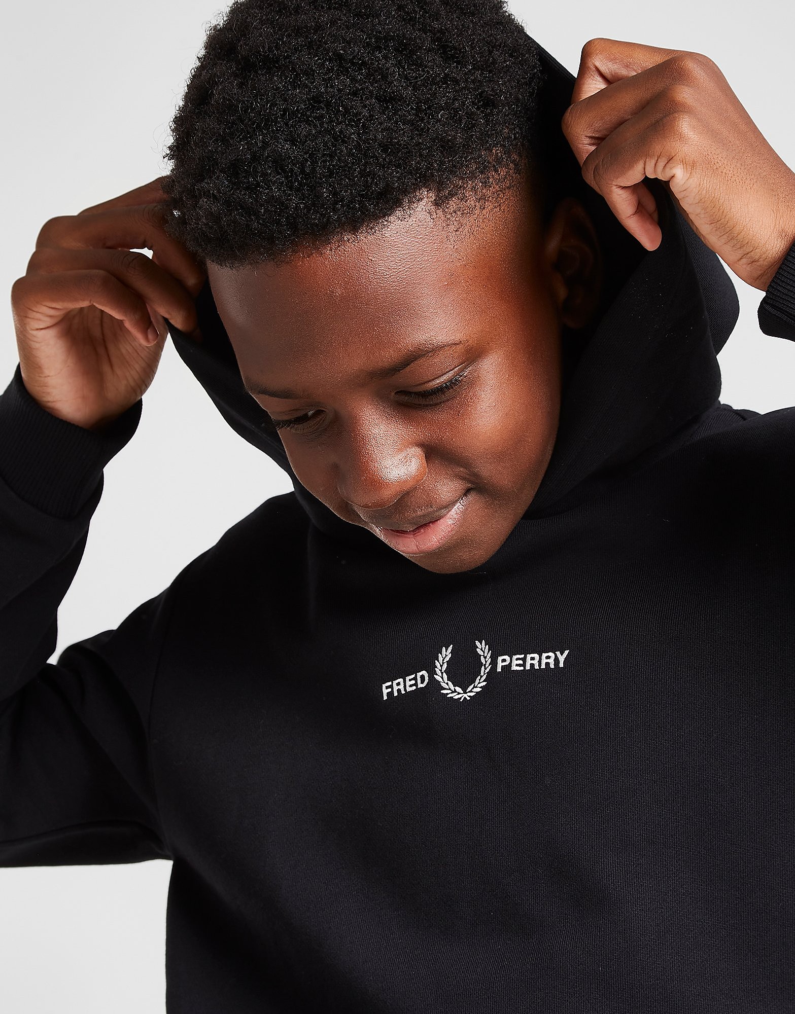 

Fred Perry Embroidered Hoodie - Black - Kids, Black