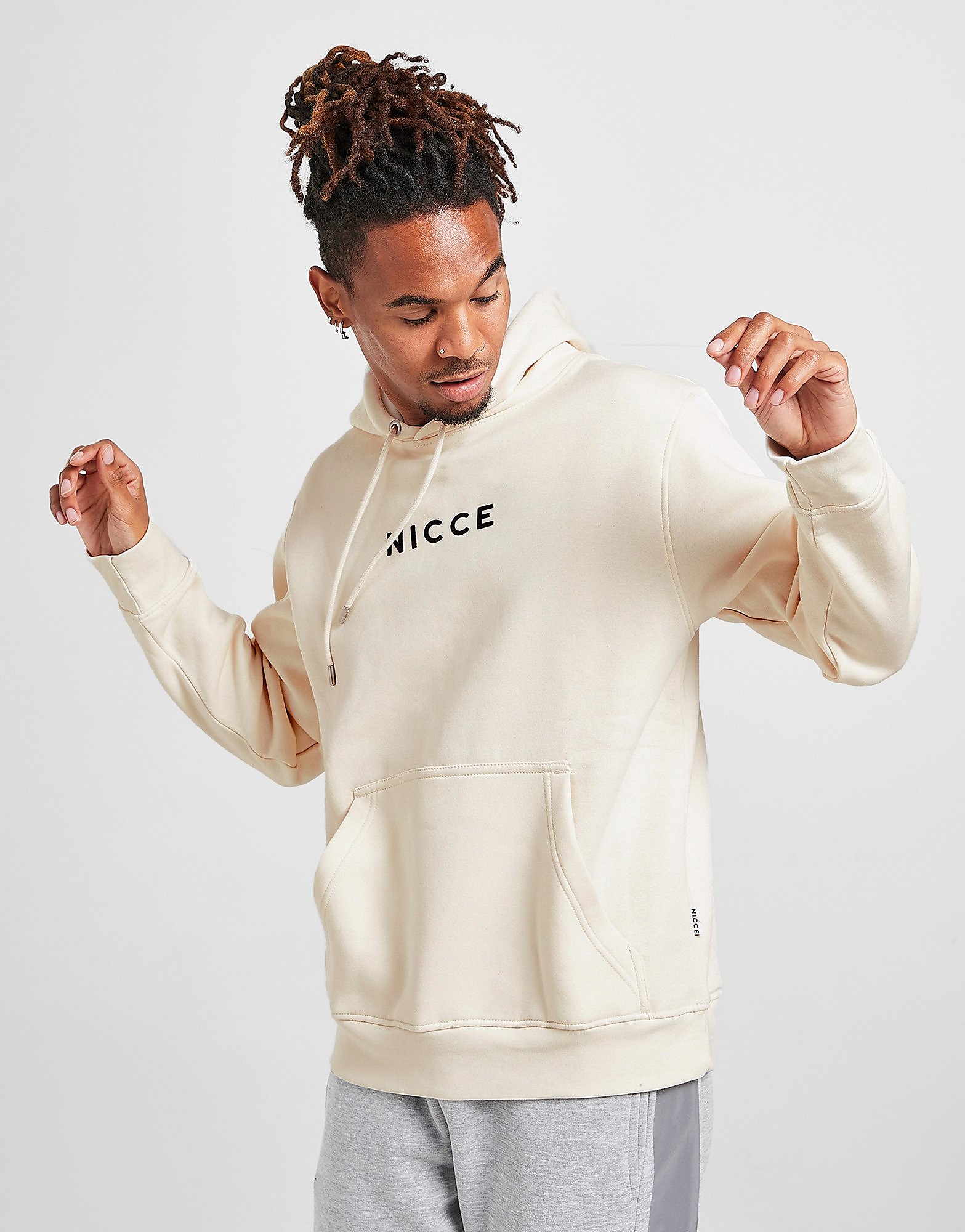 

Nicce Centre Logo Overhead Hoodie - Only at JD - White - Mens, White