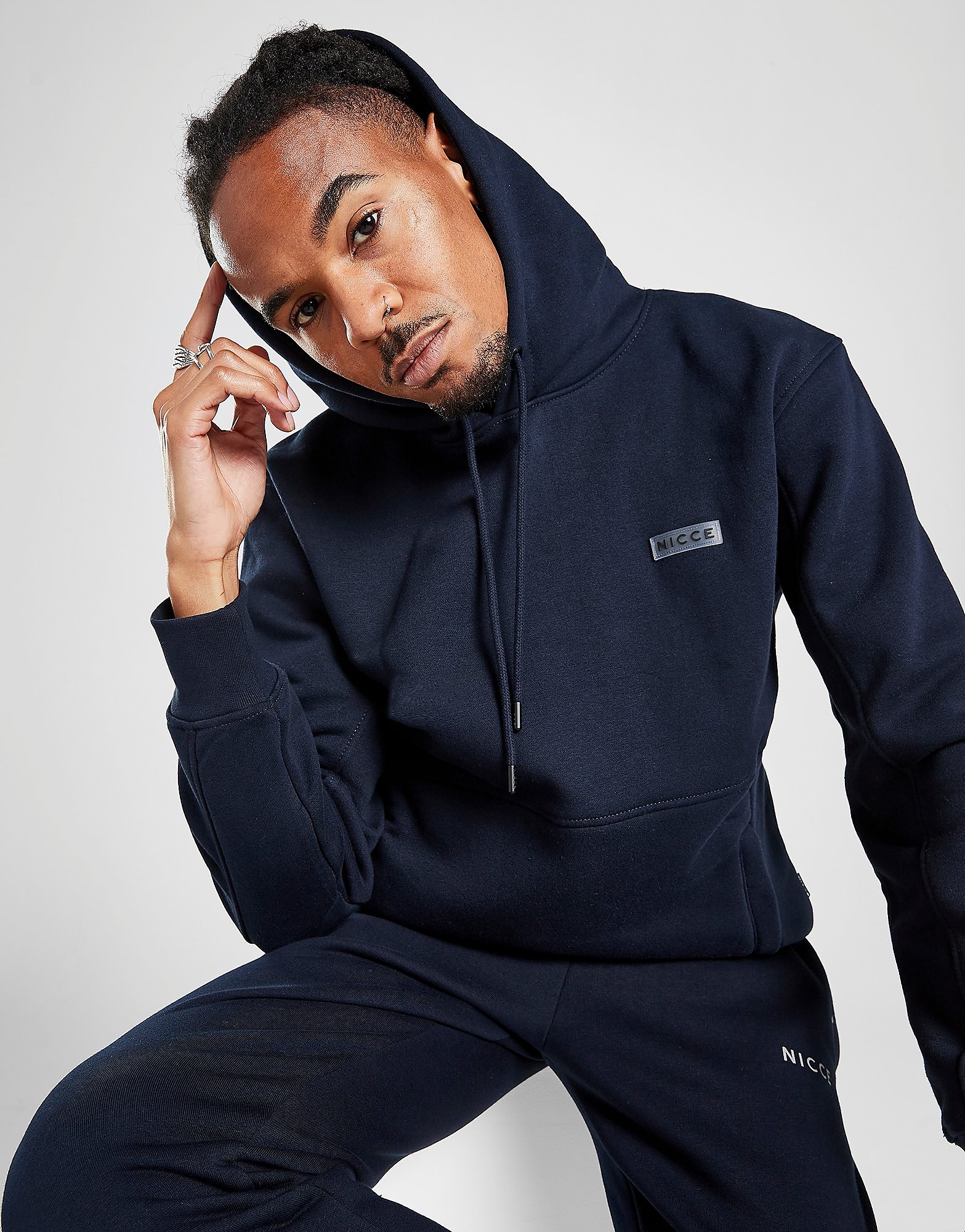 Nicce Insignia Overhead Hoodie - Navy - Mens, Navy