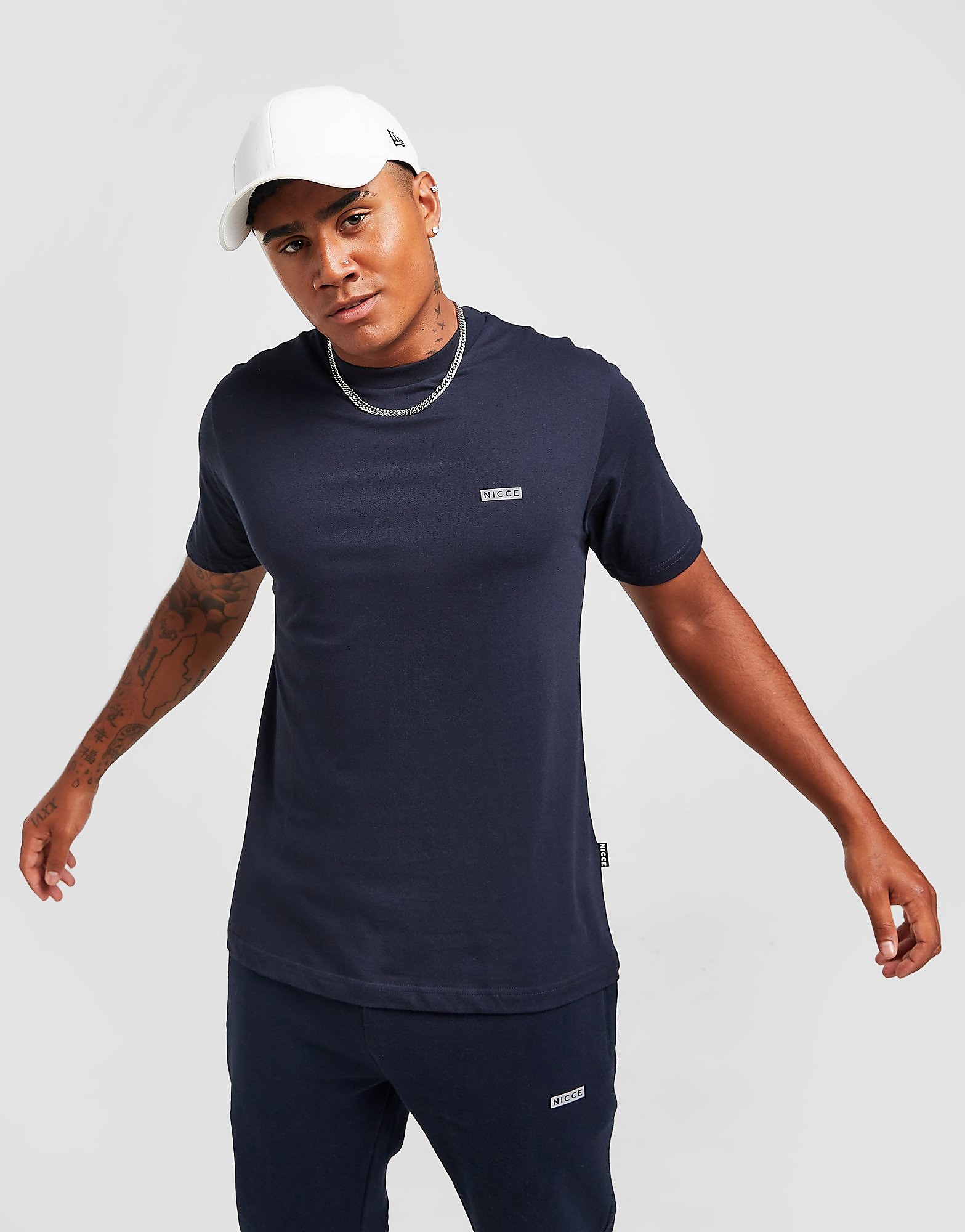 Nicce Nevas T-Shirt - Navy - Mens, Navy