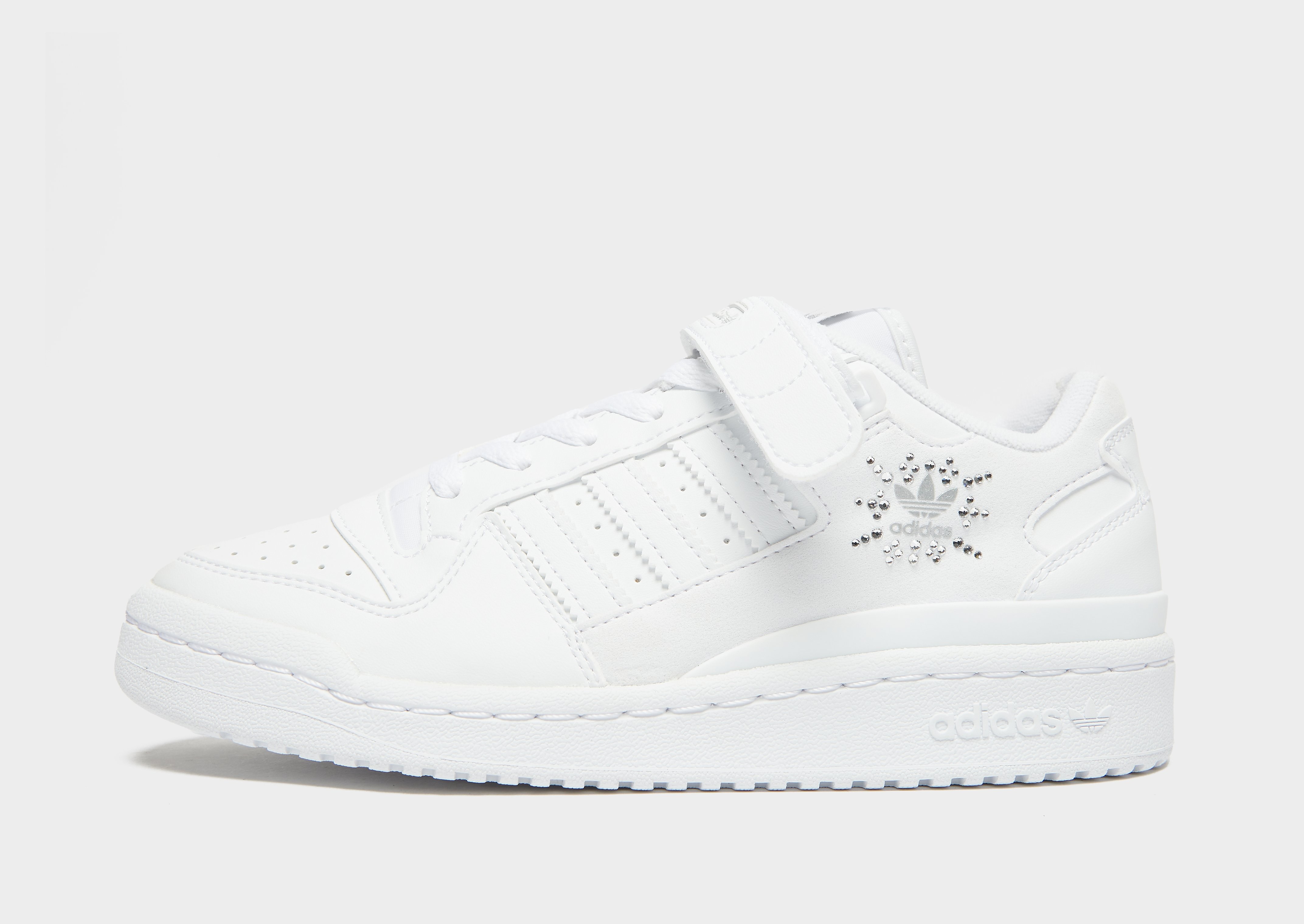 

adidas Originals Forum Low Junior - Cloud White / Cloud White / Silver Metallic - Kids, Cloud White / Cloud White / Silver Metallic